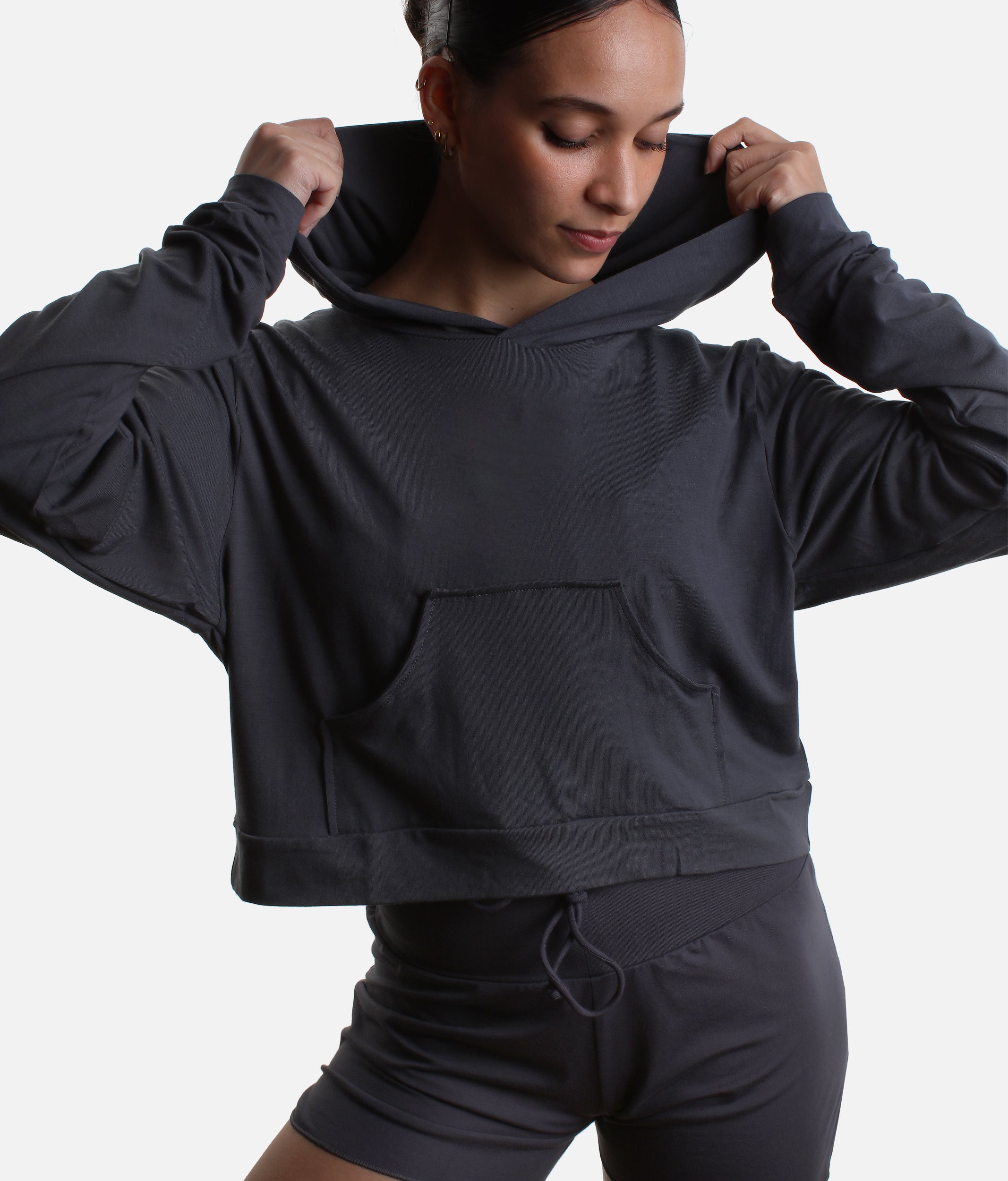 Cropped Hoodie, Soft Bamboo Dance Warm-Up Essential - REN