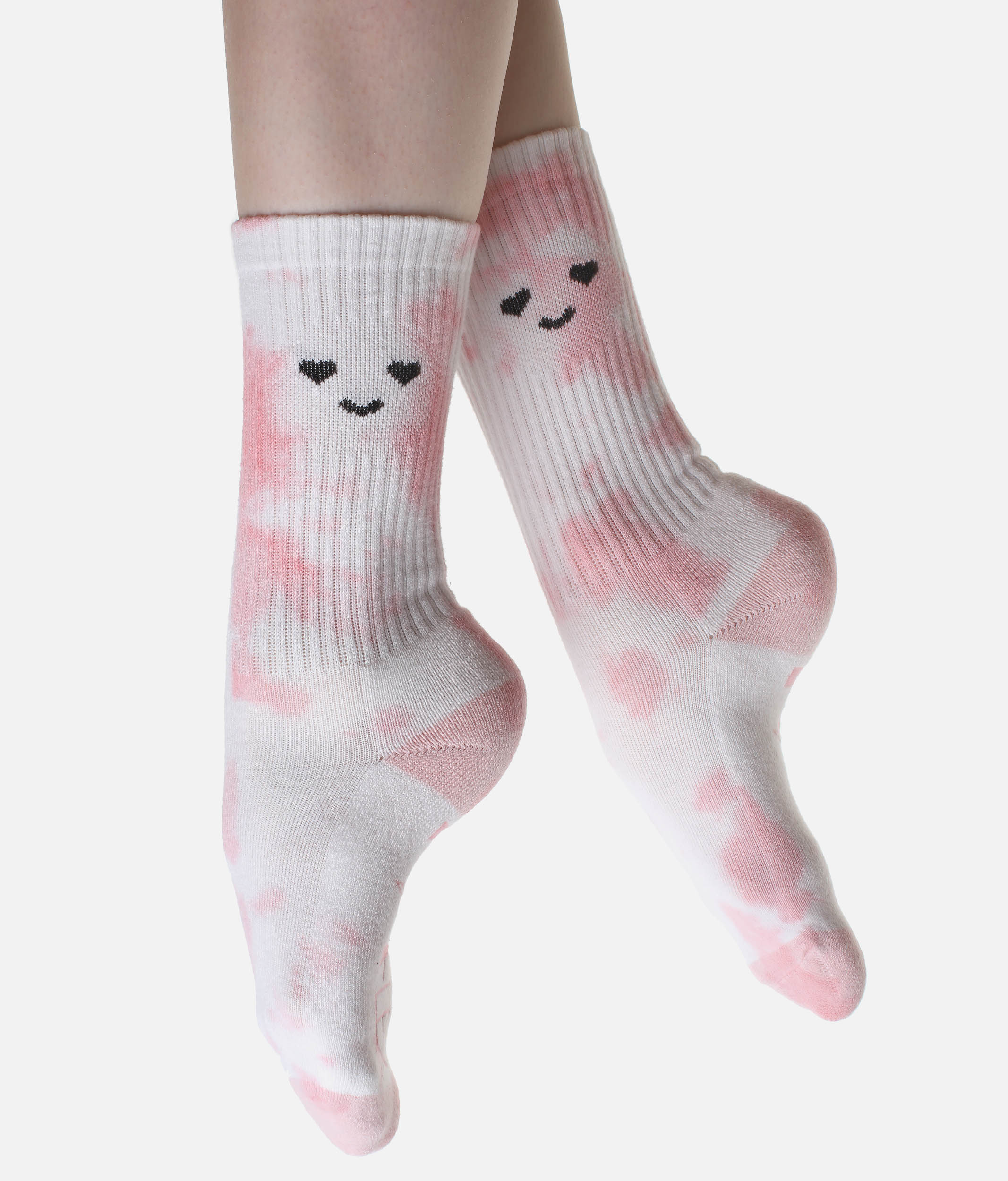 Heart Eyes Mid-Calf Socks - Ultra-Soft Tie-Dye Comfort for Every Step