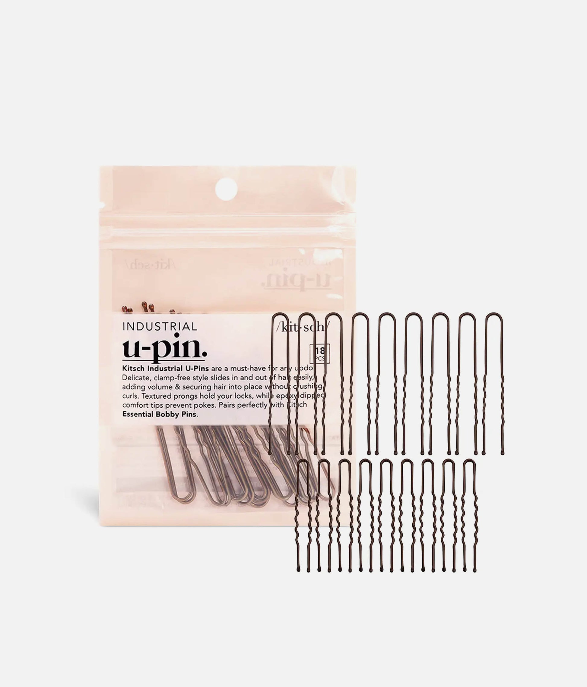 Pro Brown U-Pins – Hair Pins for Buns, Twists and Chignons