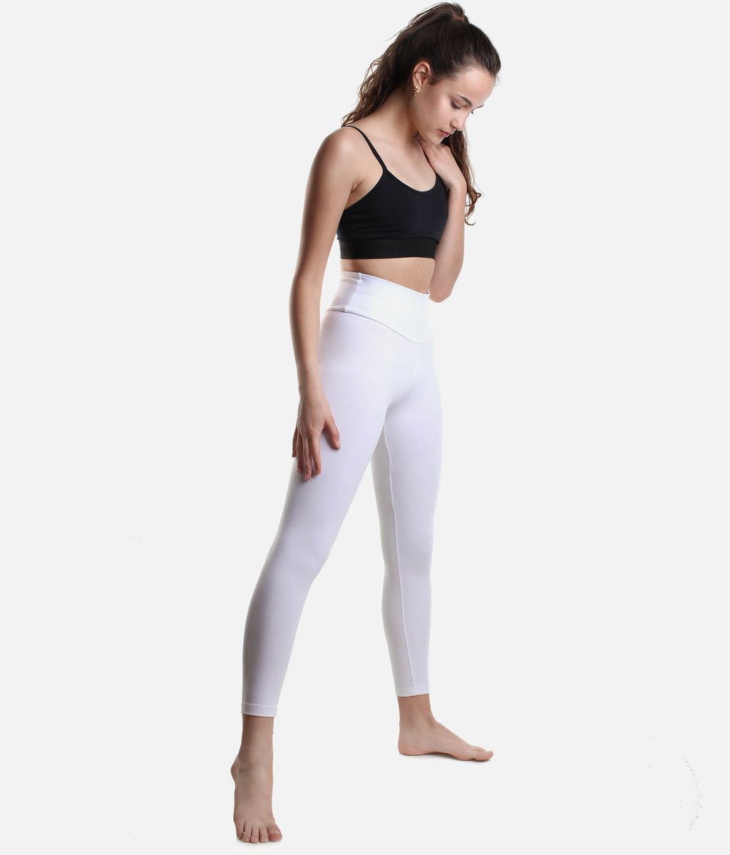 White Ribbed Seamless Yoga Set  High-Waist Workout Set - Fix Dancewear