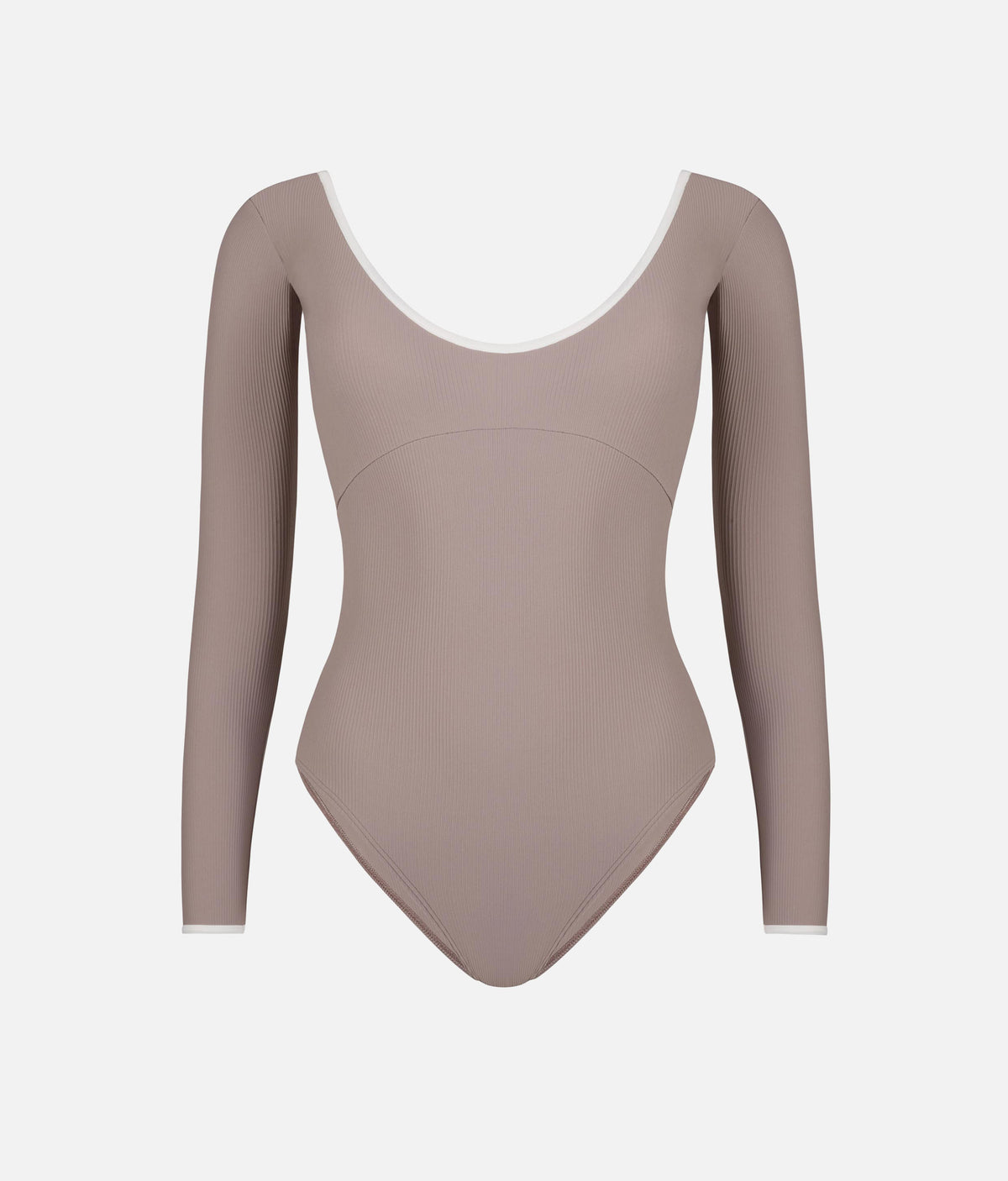 Mara Dancewear Alma – Soft Brown Three-Quarter Sleeve Ballet Leotard