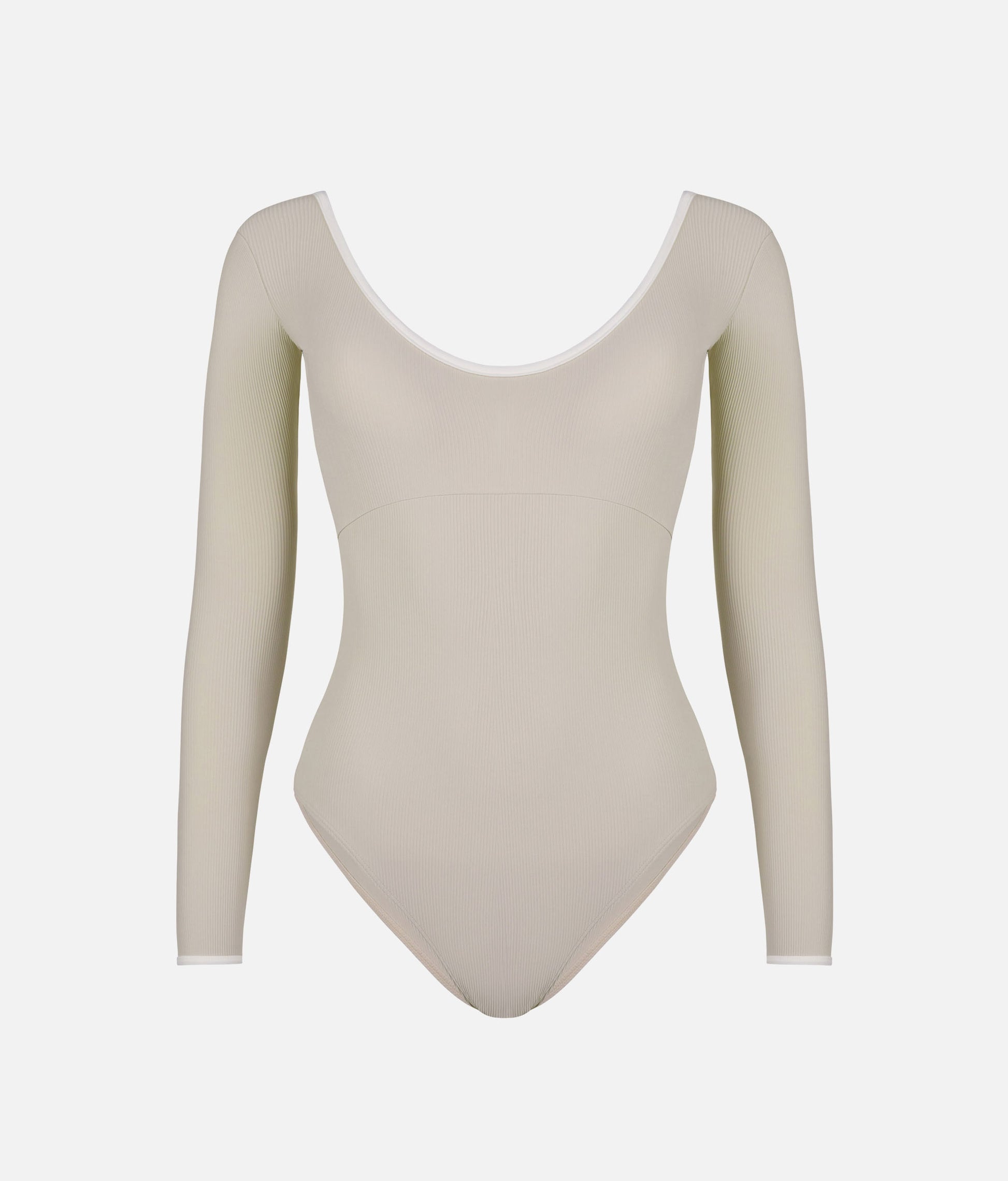 ALMA MIST GREEN Ballet Leotard with Open Back and 3/4 Sleeves