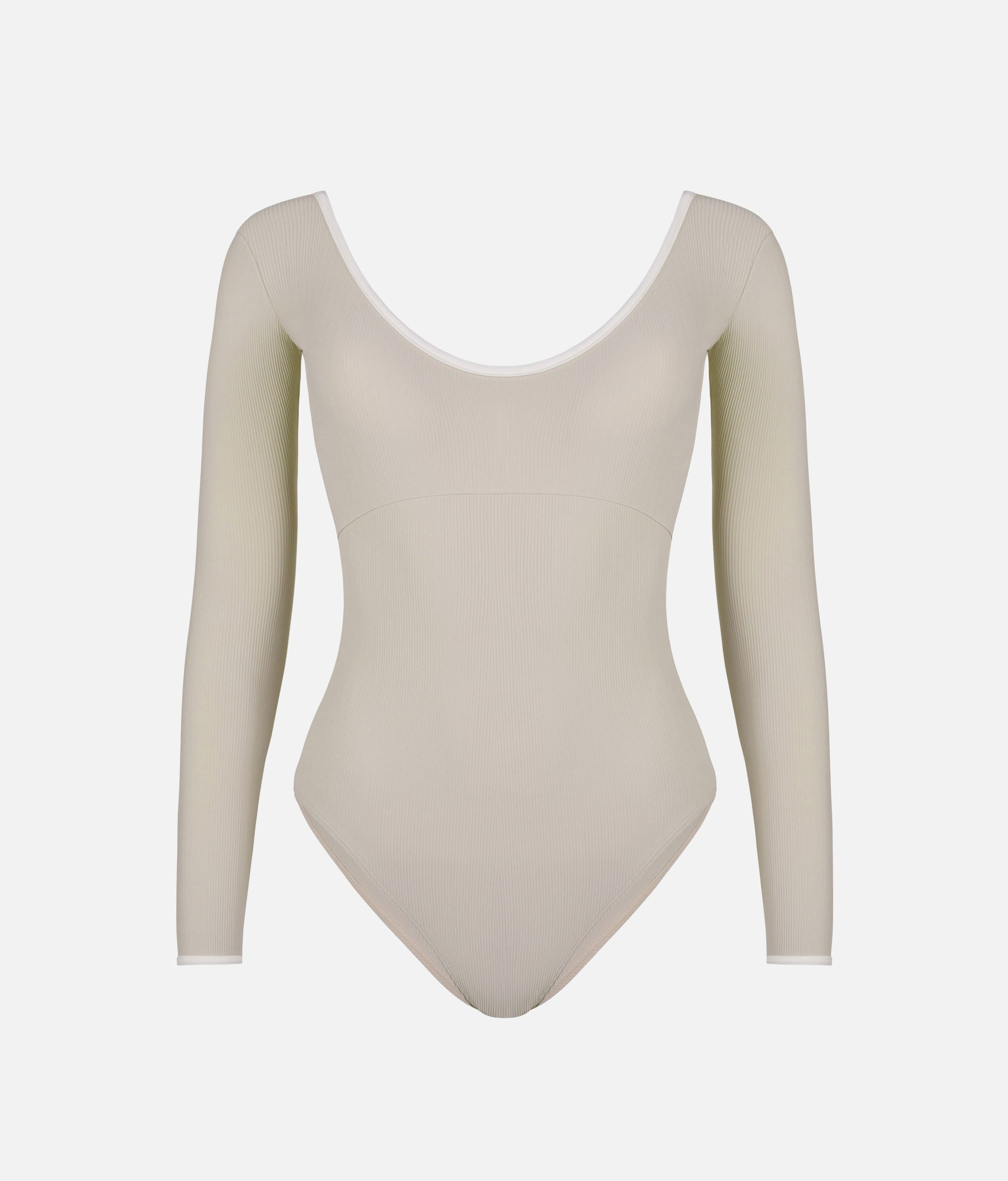 ALMA MIST GREEN Ballet Leotard with Open Back and 3/4 Sleeves