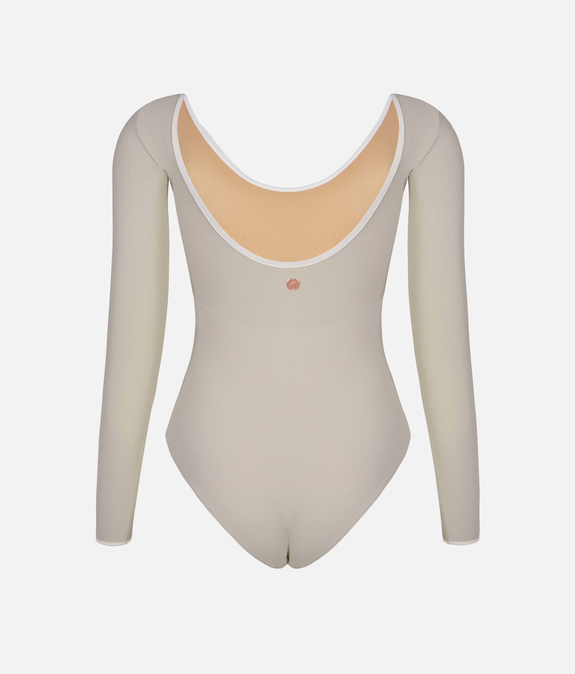 ALMA MIST GREEN Ballet Leotard with Open Back and 3/4 Sleeves