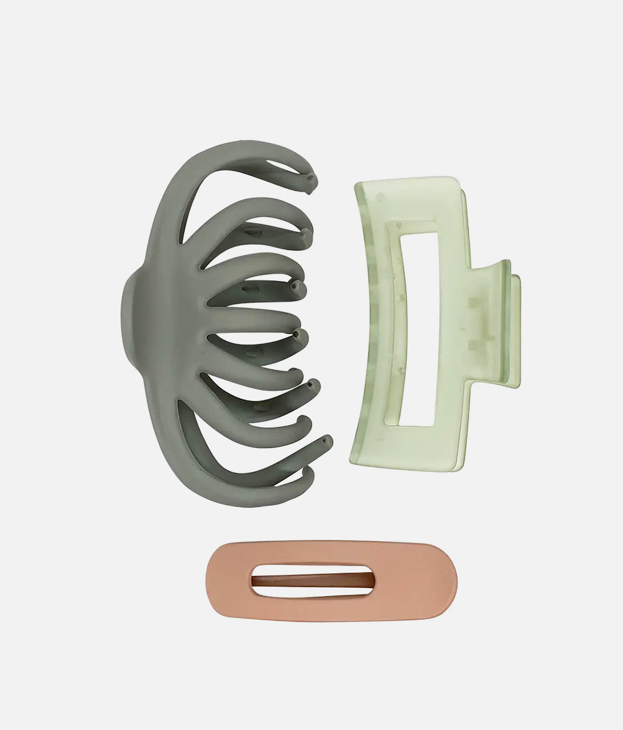 Assorted Octopus Claw Clip Set, Sage Tones Accessory Set