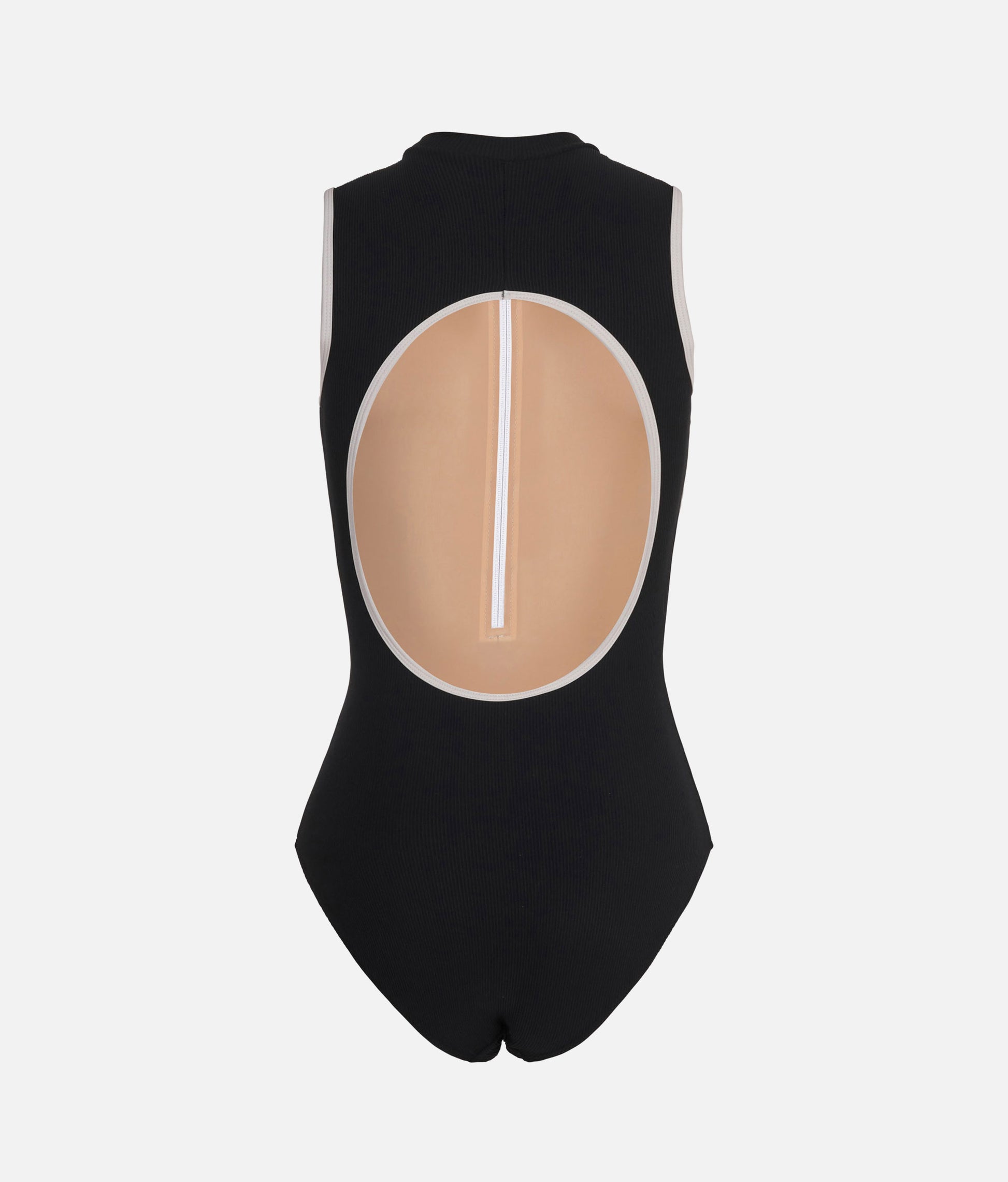 AURA BLACK Ballet Leotard, Zip Front Open Back Dancewear