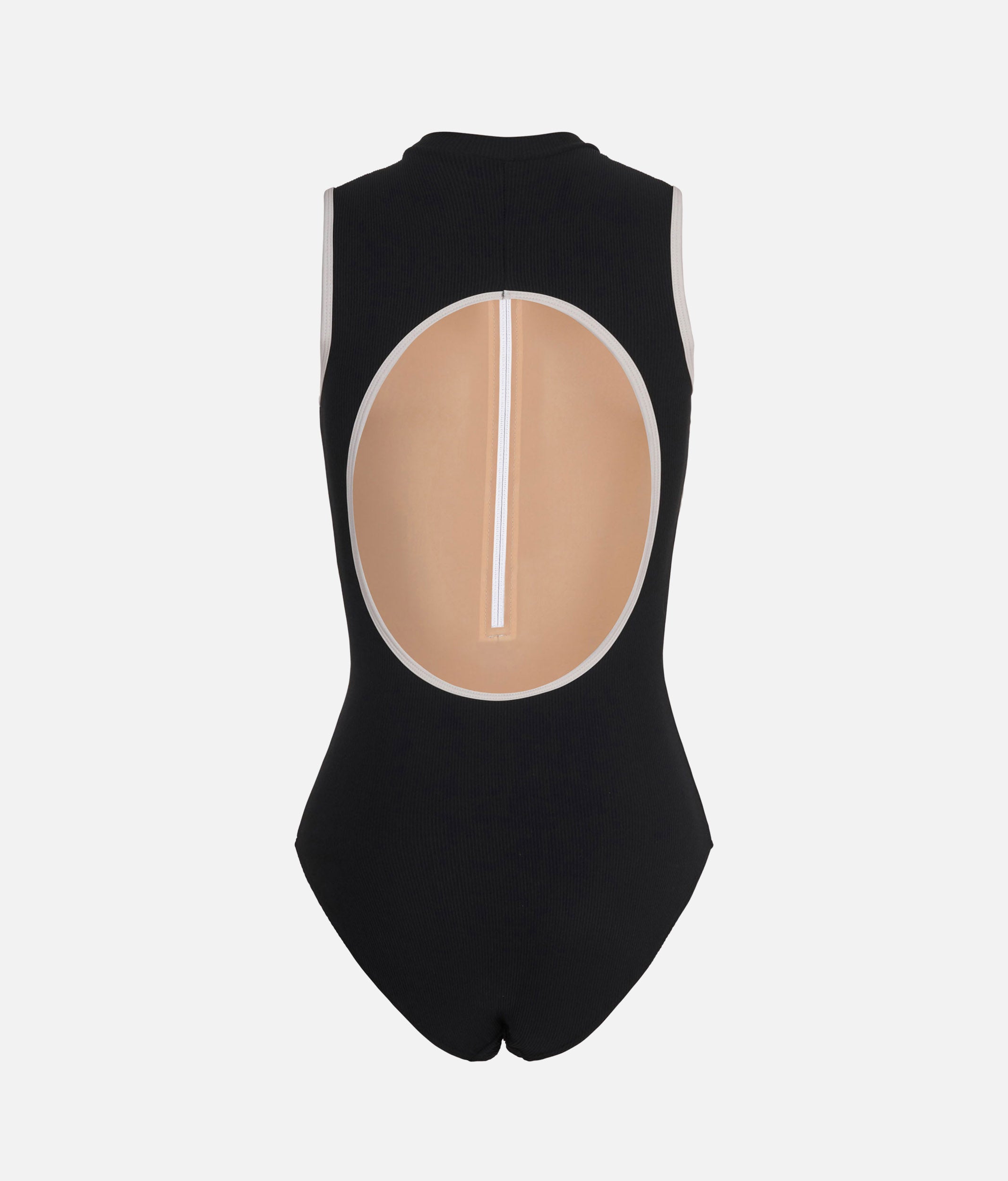 AURA BLACK Ballet Leotard, Zip Front Open Back Dancewear