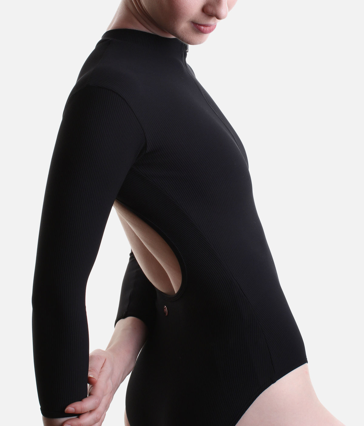 Mara Dancewear Aura – Total Black Long Sleeve Ballet Leotard
