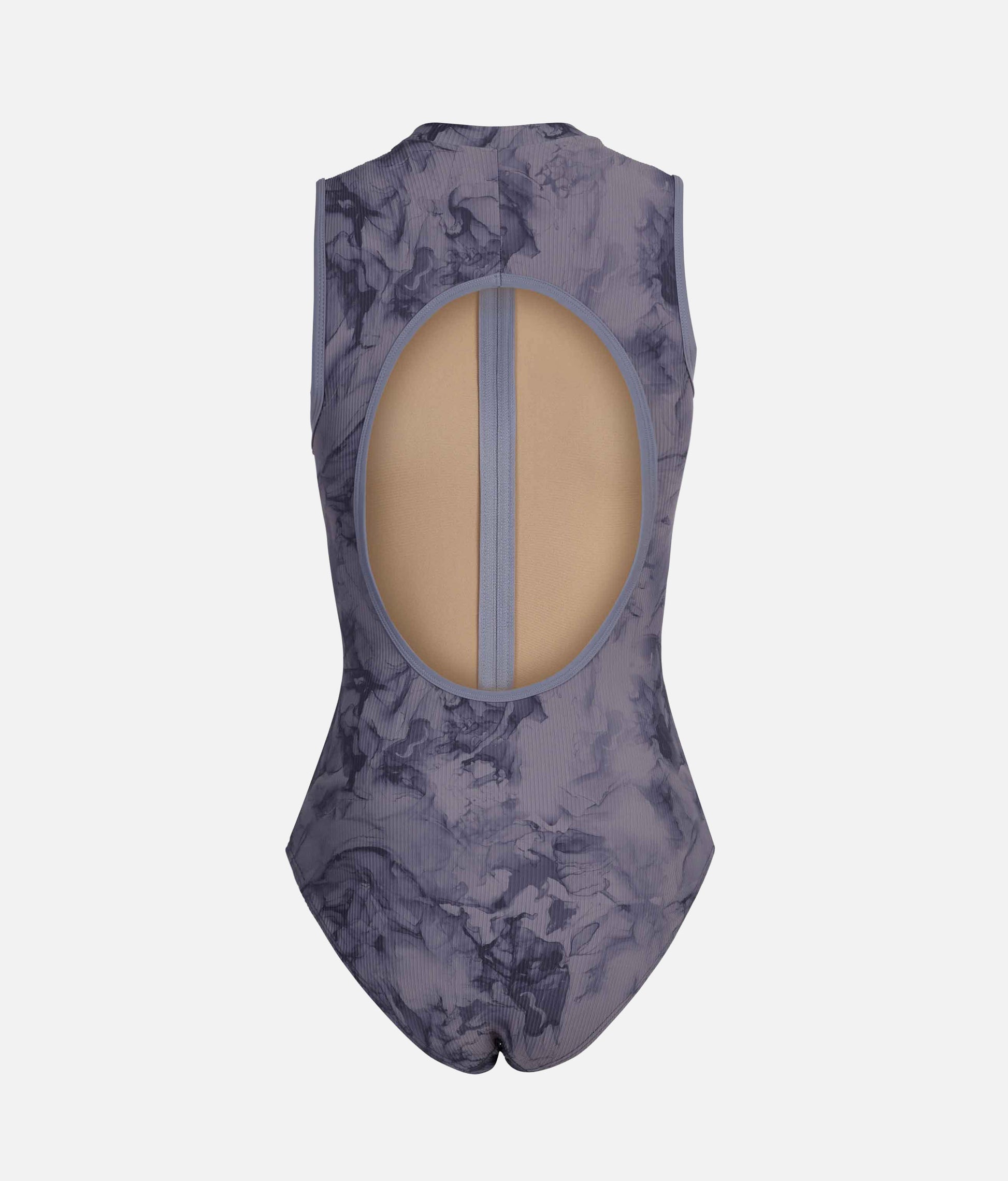 AURA GREY FLORAL Print Ballet Leotard, Open Back Dancewear