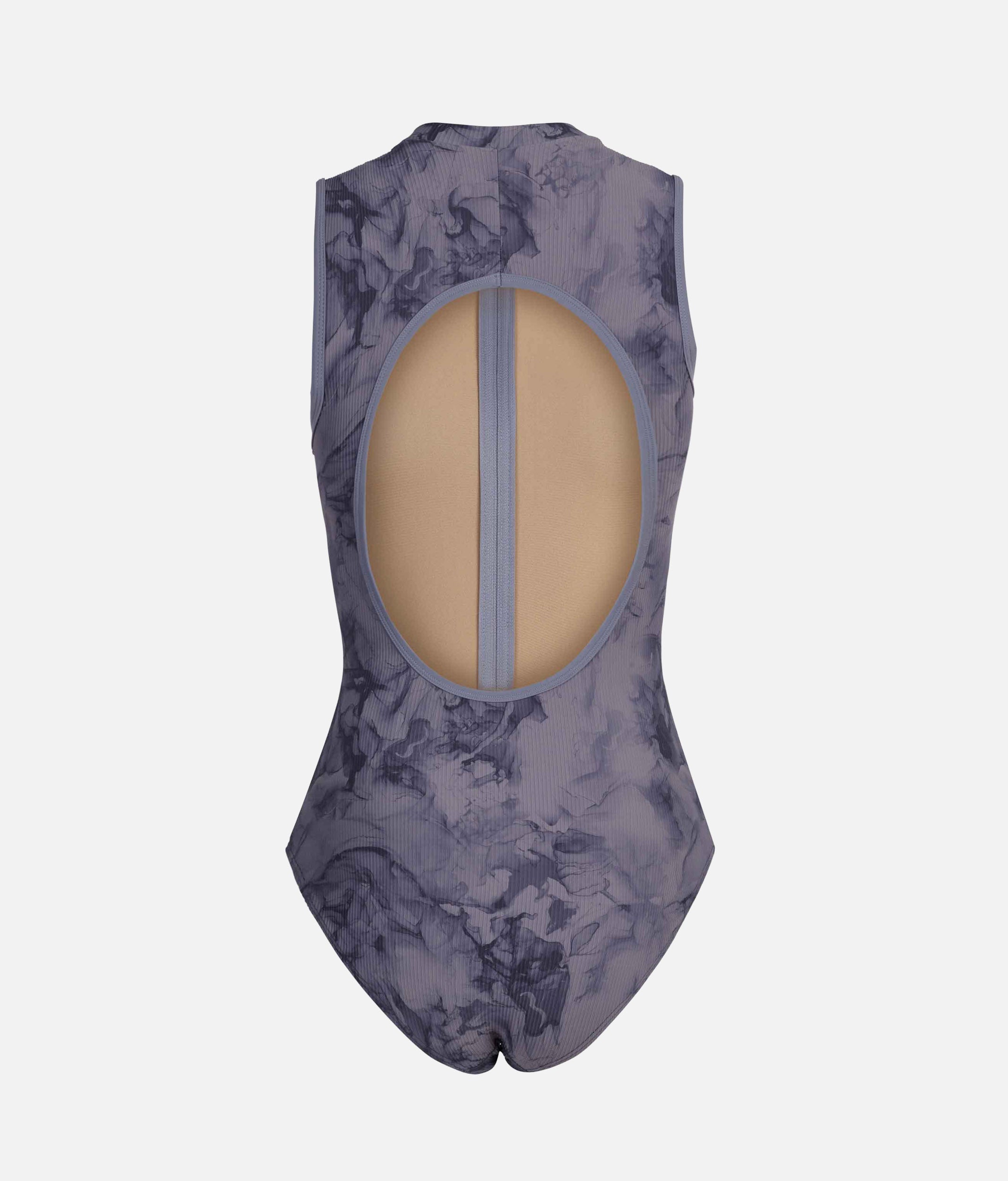 AURA GREY FLORAL Print Ballet Leotard, Open Back Dancewear