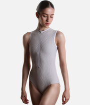 Mara Dancewear Ballet Leotard with Zip Front, Premium Studio Wear - AURA LIGHT NUDE