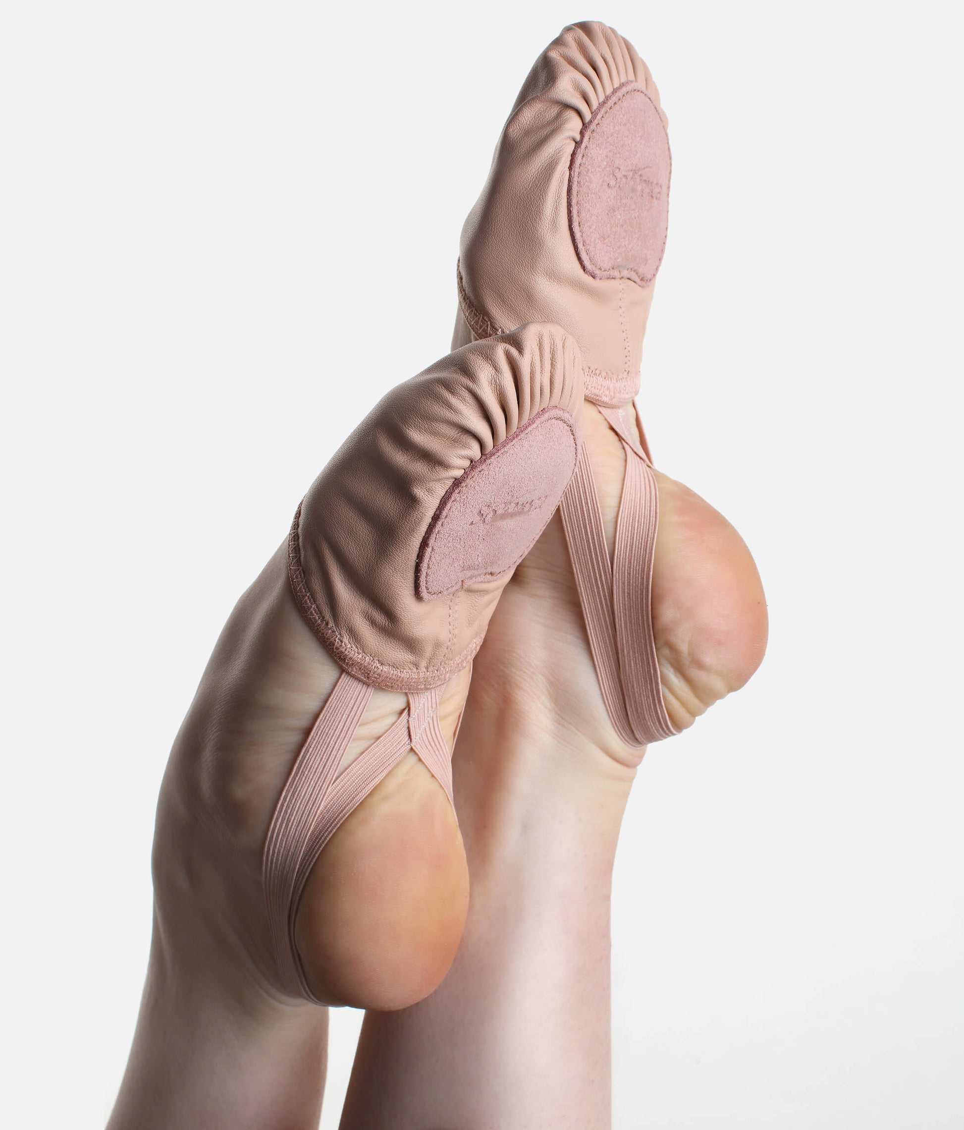 BA42 - Leather Half-Sole Dance Shoes, Contemporary Footwear with Suede Sole