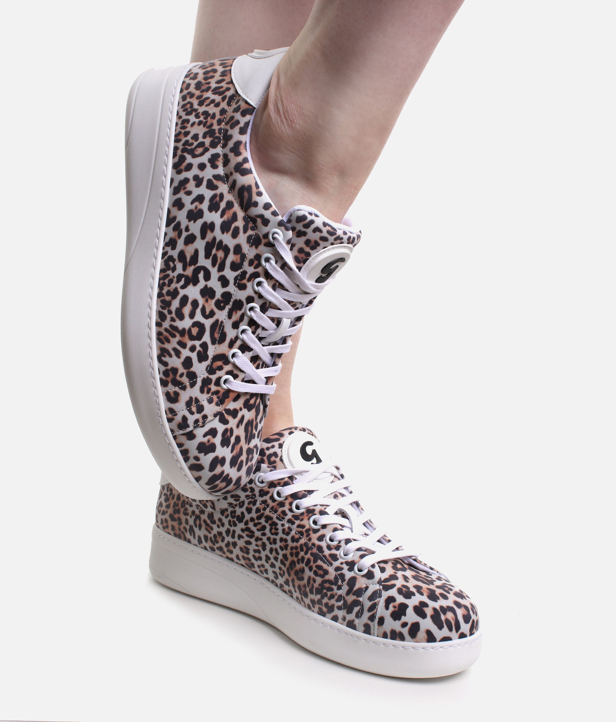 Dance Sneakers, Leopard Leather Spin & Glide Shoes - Groovies BALI