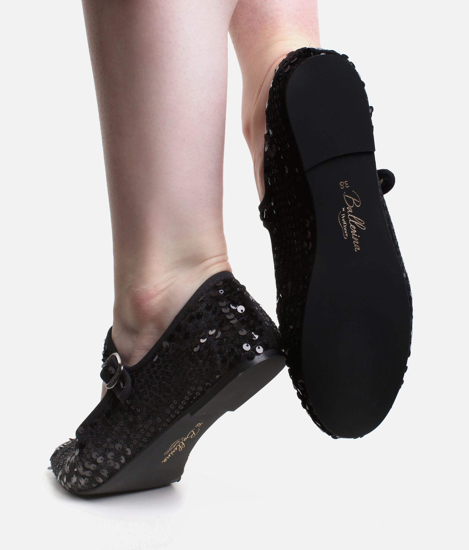 Social Dancing Shoes, Elegant Flats with Flex Sole - BALLERINA