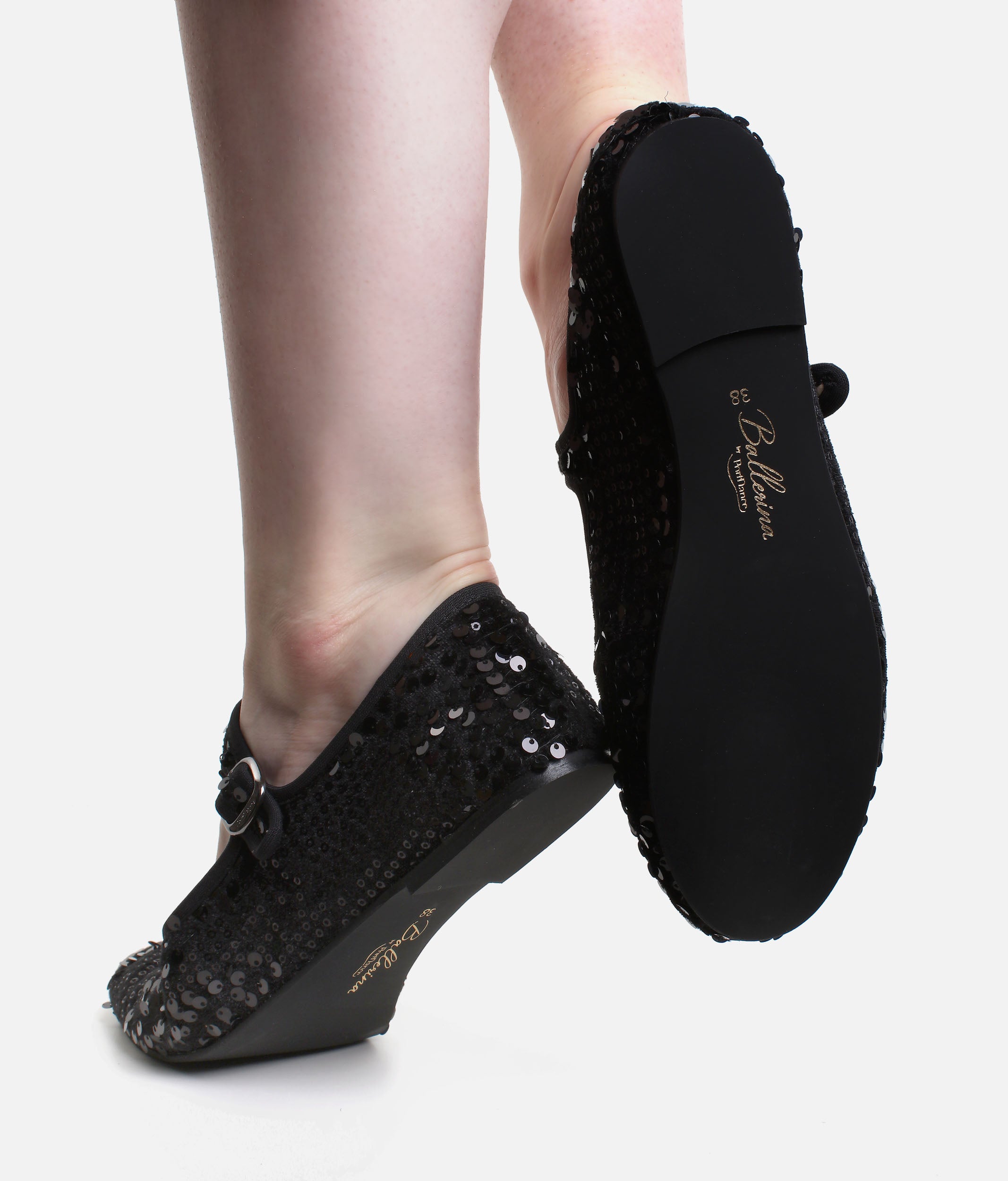 Social Dancing Shoes, Elegant Flats with Flex Sole - BALLERINA