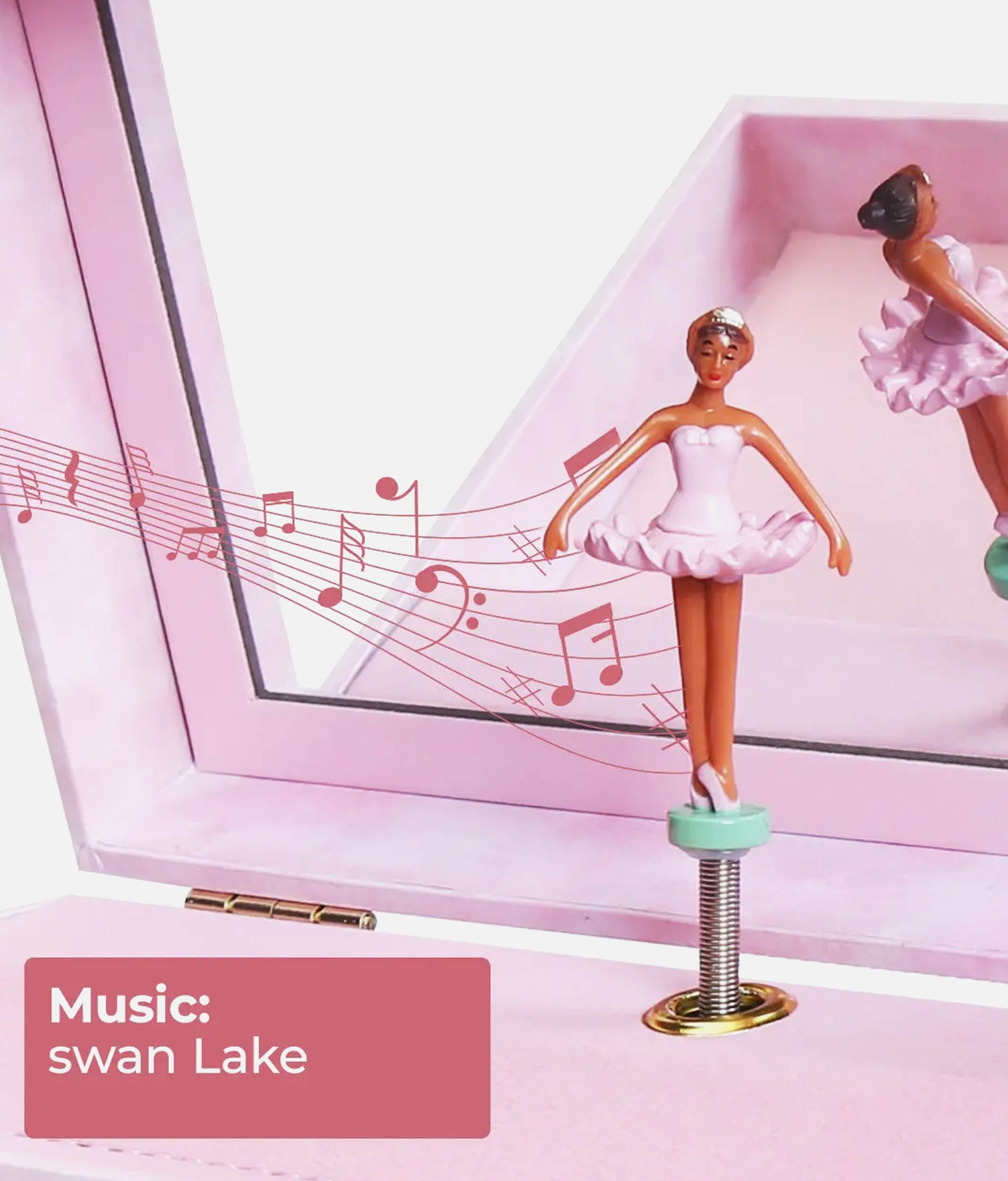 BALLET JEWELLERY BOX - Music Treasure Box with Ballerina & Watercolour Art