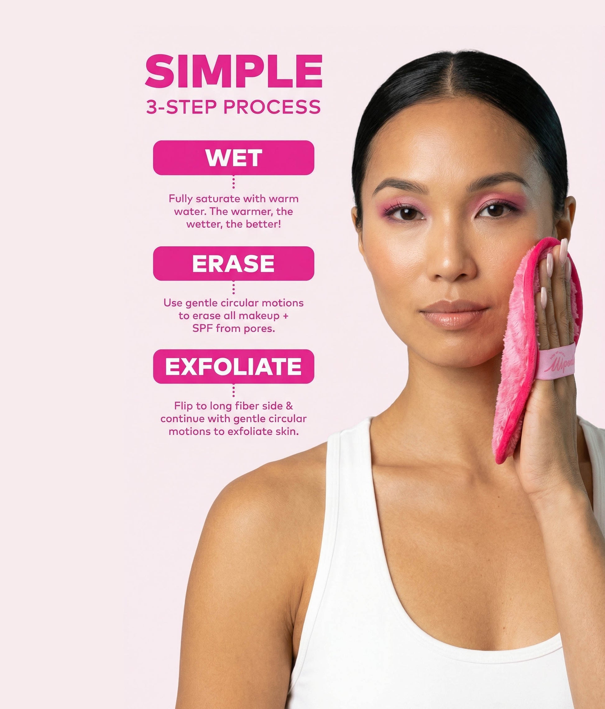 Dewy Glow 7-Day MakeUp Eraser Set, Gentle for Sensitive Skin