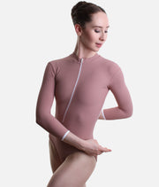 Mara Dancewear Aura – Dusty Rose Long Sleeve Ballet Leotard