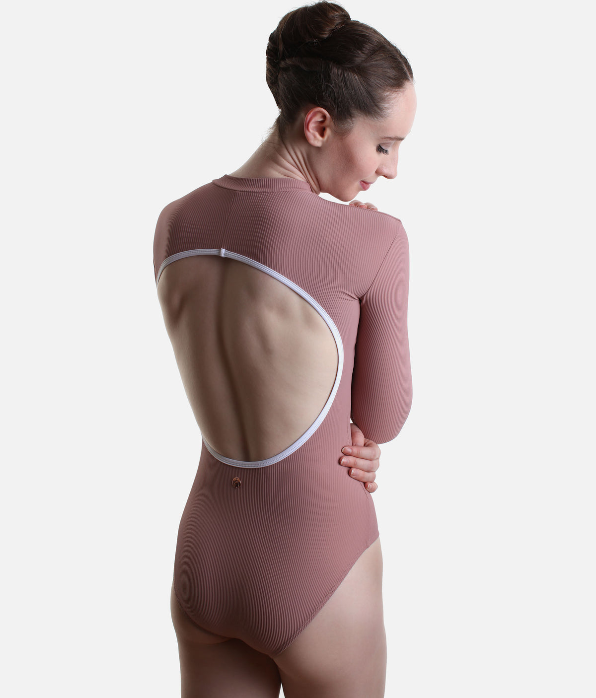 Mara Dancewear Aura – Dusty Rose Long Sleeve Ballet Leotard