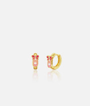 Ballet Shoe Earlets - 18K Gold Plated Girls Huggie Earrings