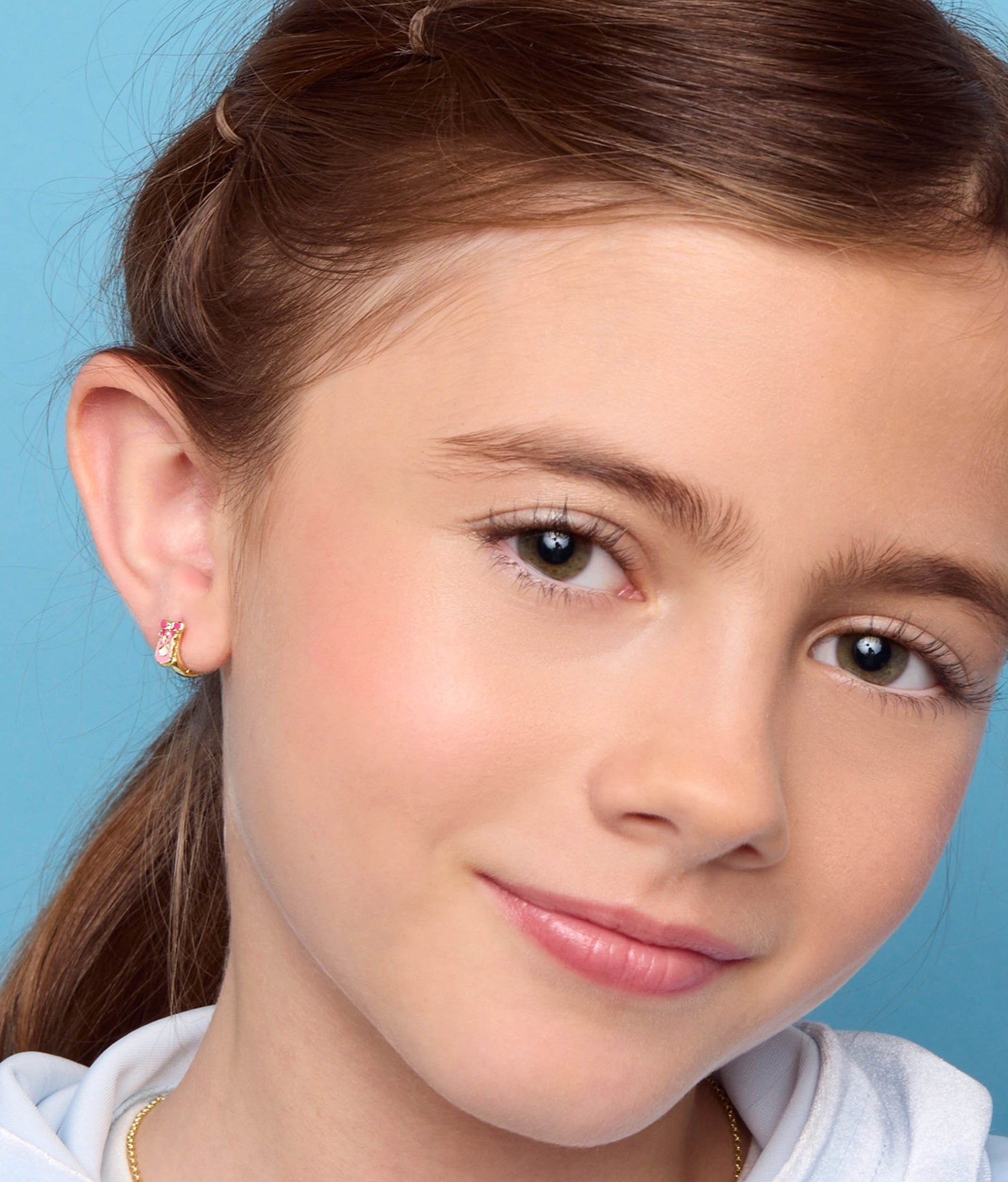 Ballet Shoe Earlets - 18K Gold Plated Girls Huggie Earrings