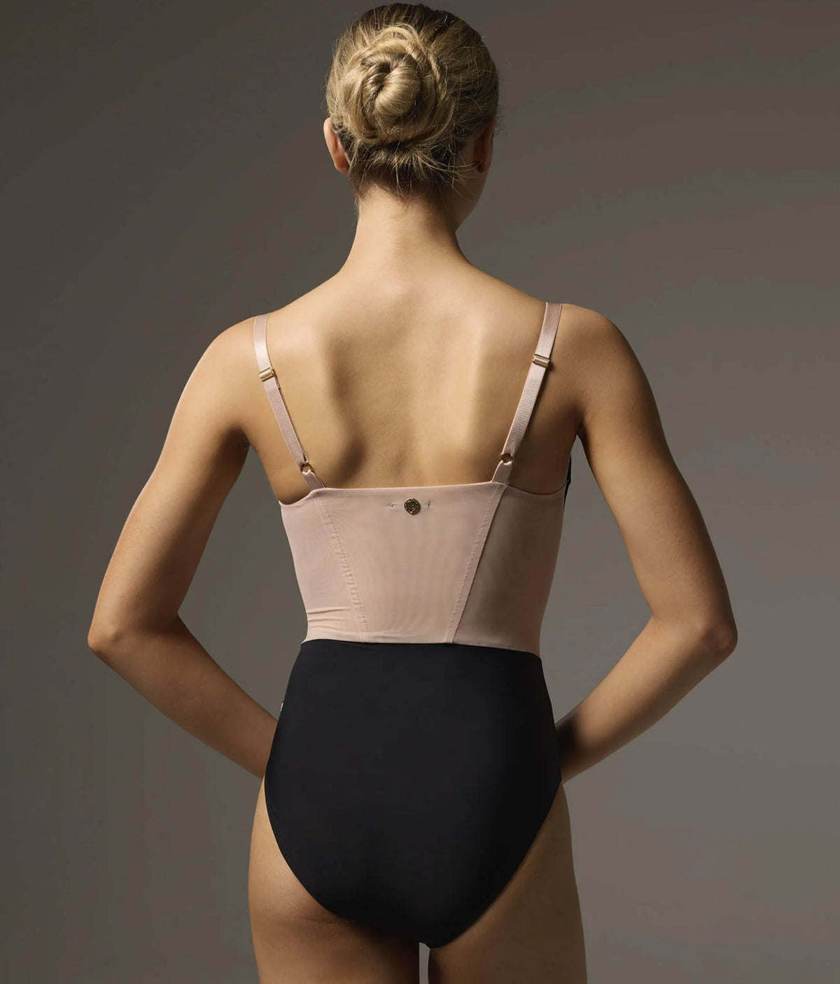 Bodile Bella Noire Nougat Camisole Ballet Leotard – Black Velvet & Mesh