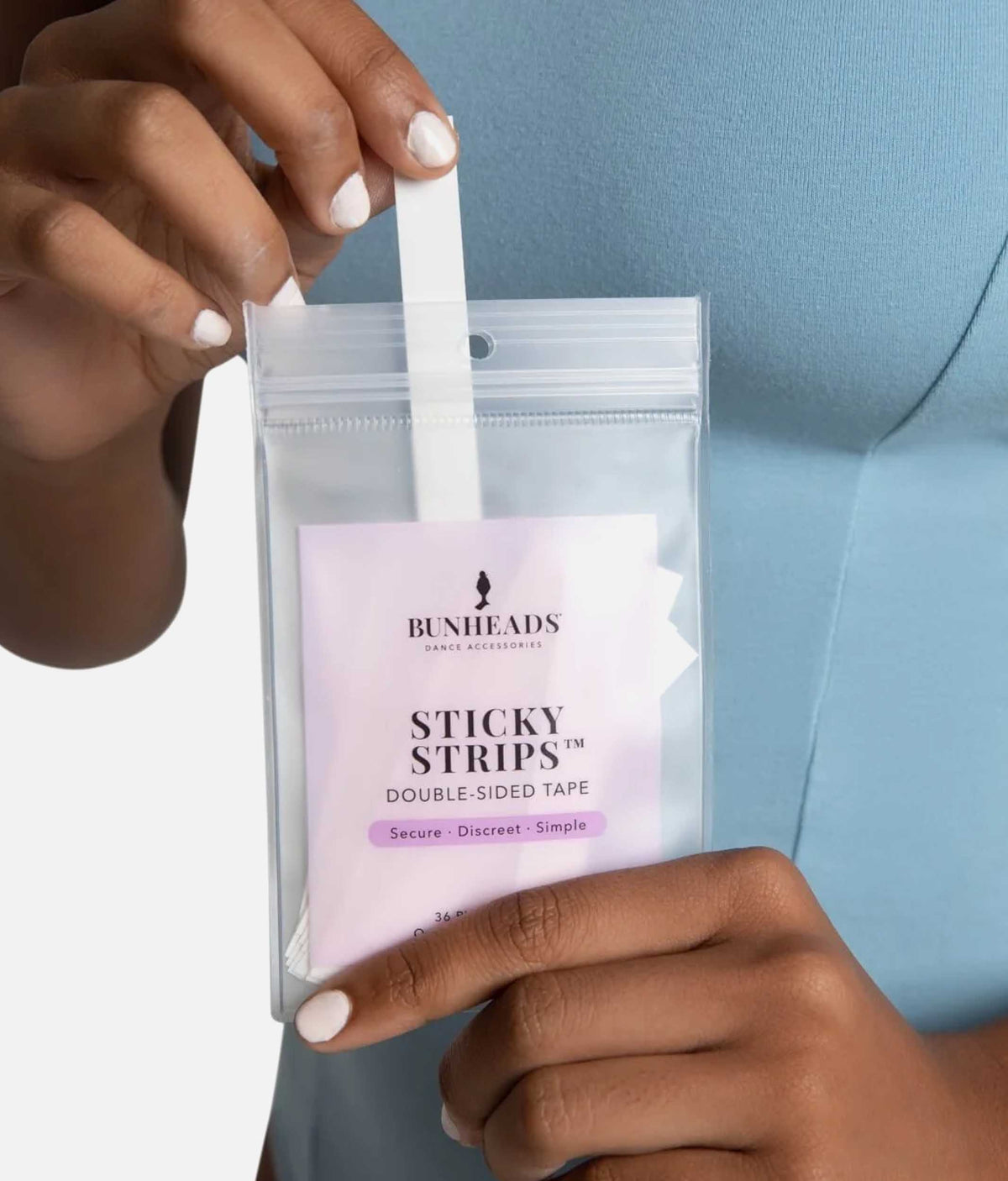 Double-Sided Tape Strips, Hold Straps in Place - STICKY STRIPS