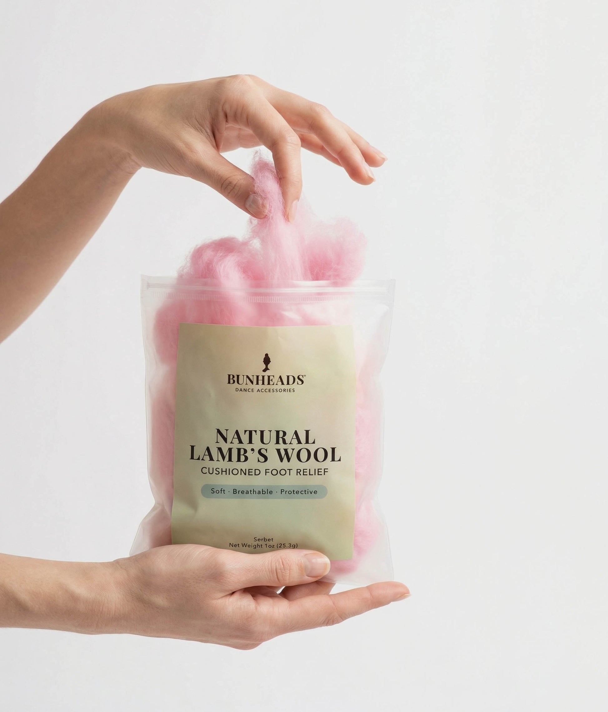 Natural Lamb’s Wool for Pointe Shoes, Soft Toe Padding - BH1725