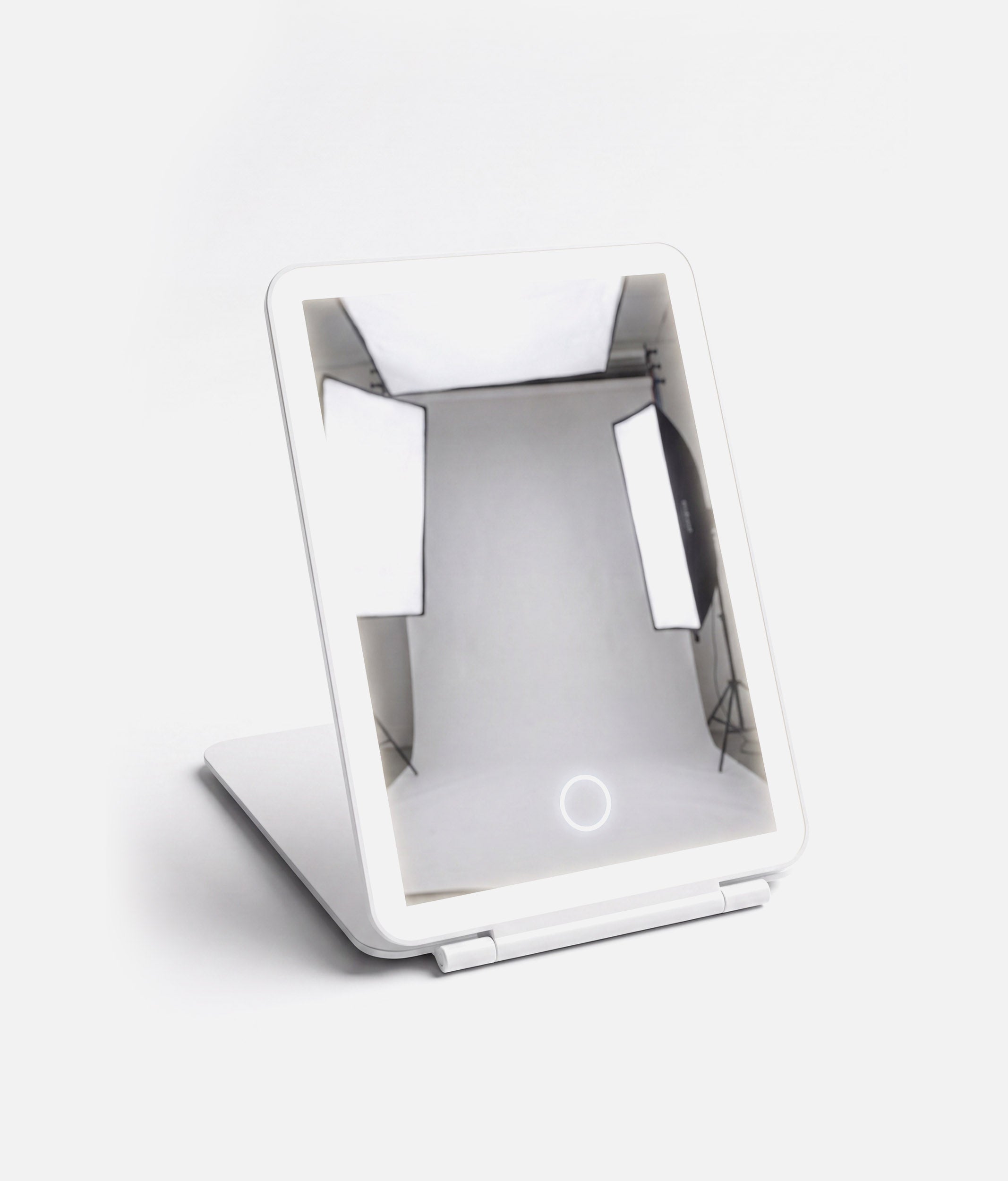 Glow & Go Rechargeable Travel LED Makeup Mirror with 3 Light Settings - BH1734