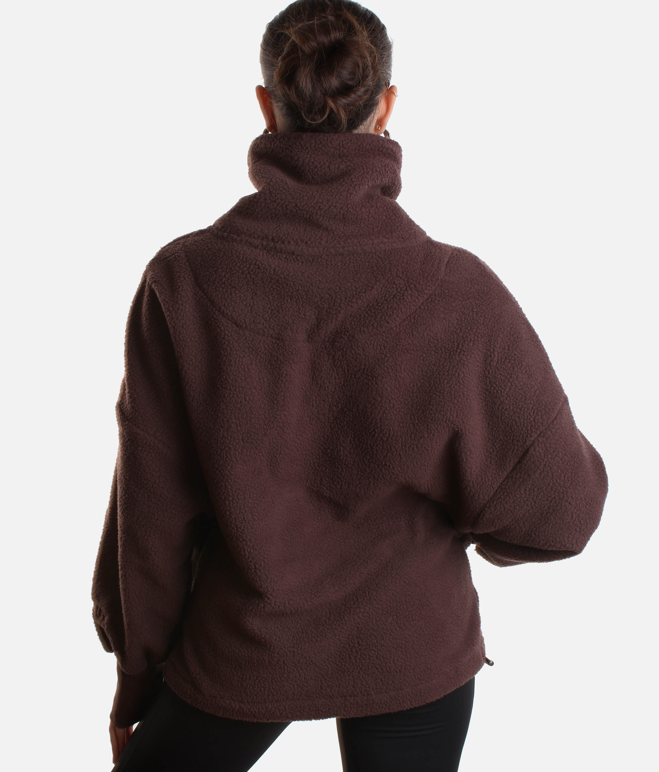 Chocolate BIG HUG FLEECE - High-neck Collar