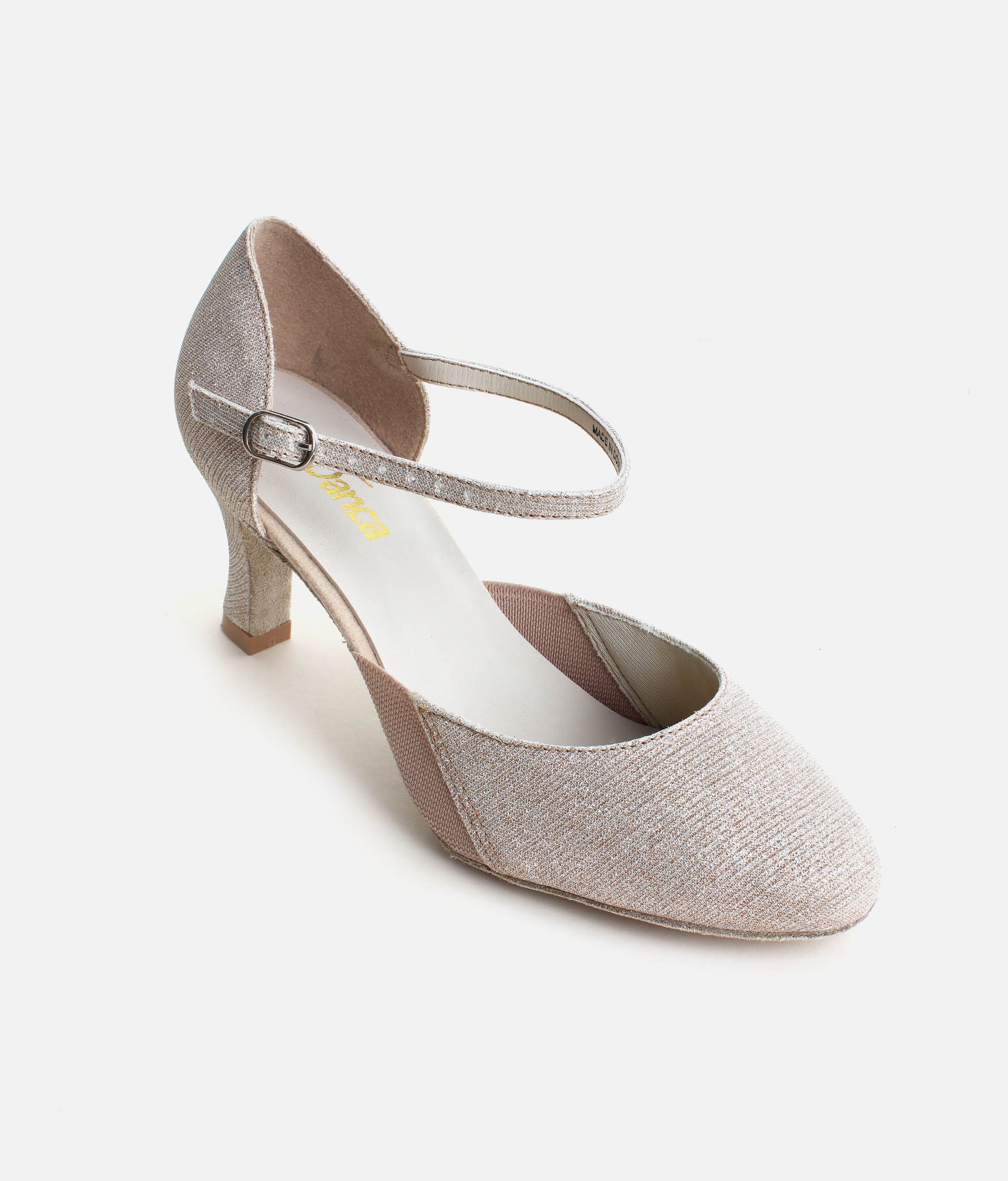 BL118 - Sparkling Ballroom Practice Shoes with Buckle Strap & Full Suede Sole