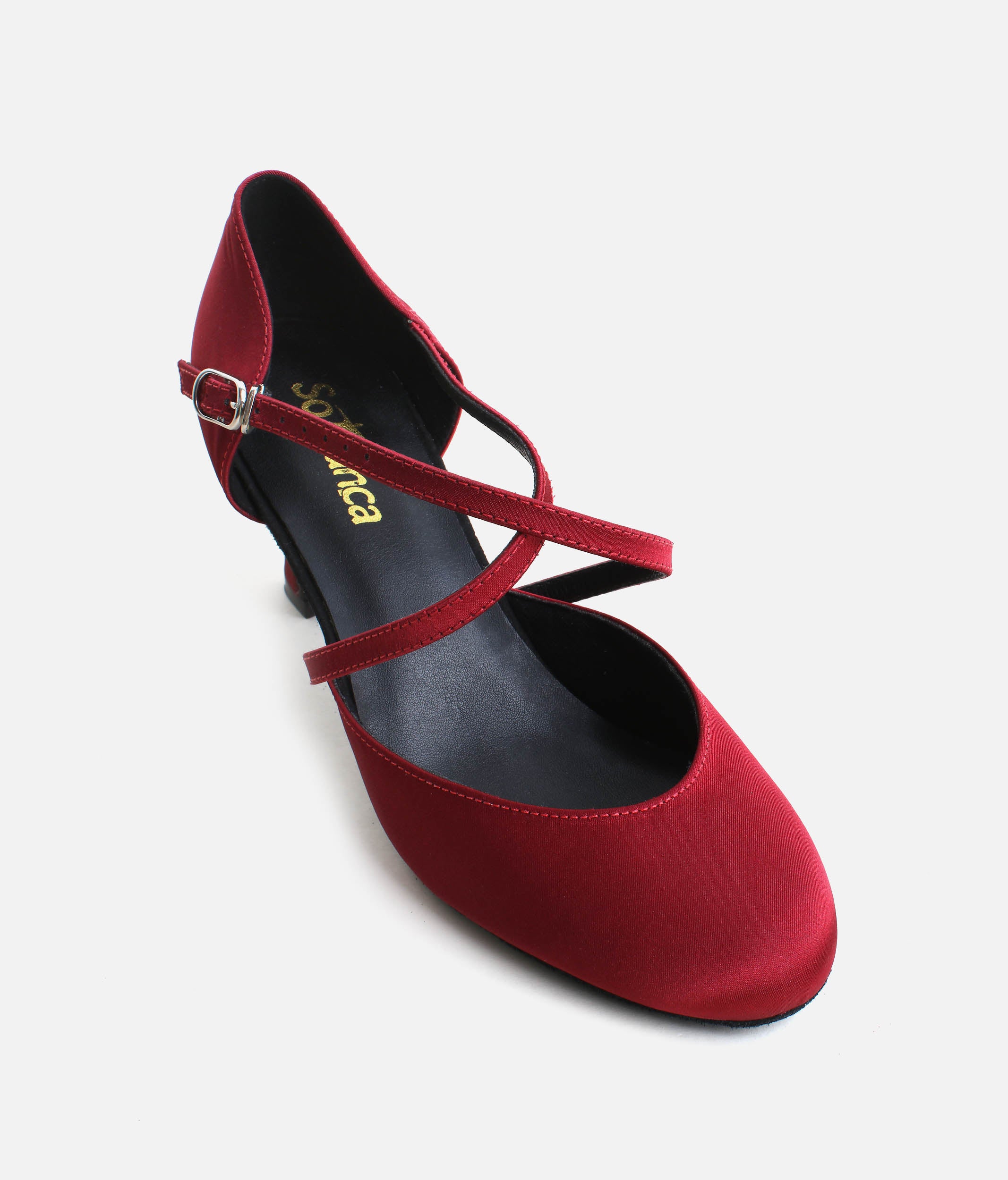 BL156 - Ballroom Practice Shoes for Women, Satin Dance Heels with Arch Support