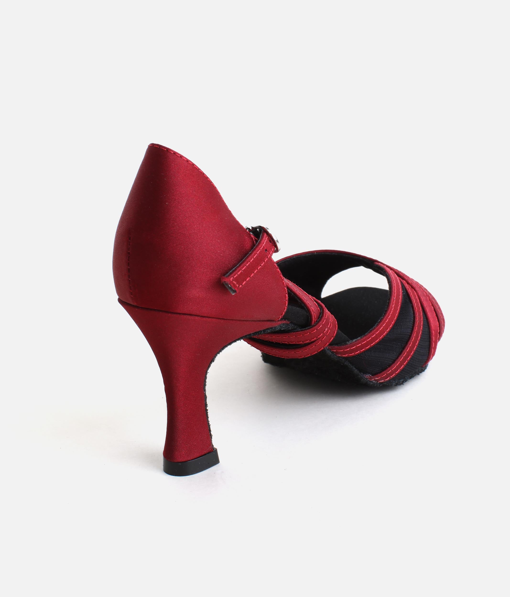 BL162 - Satin Ballroom & Latin Dance Shoes for Women with Elegant Mesh Design