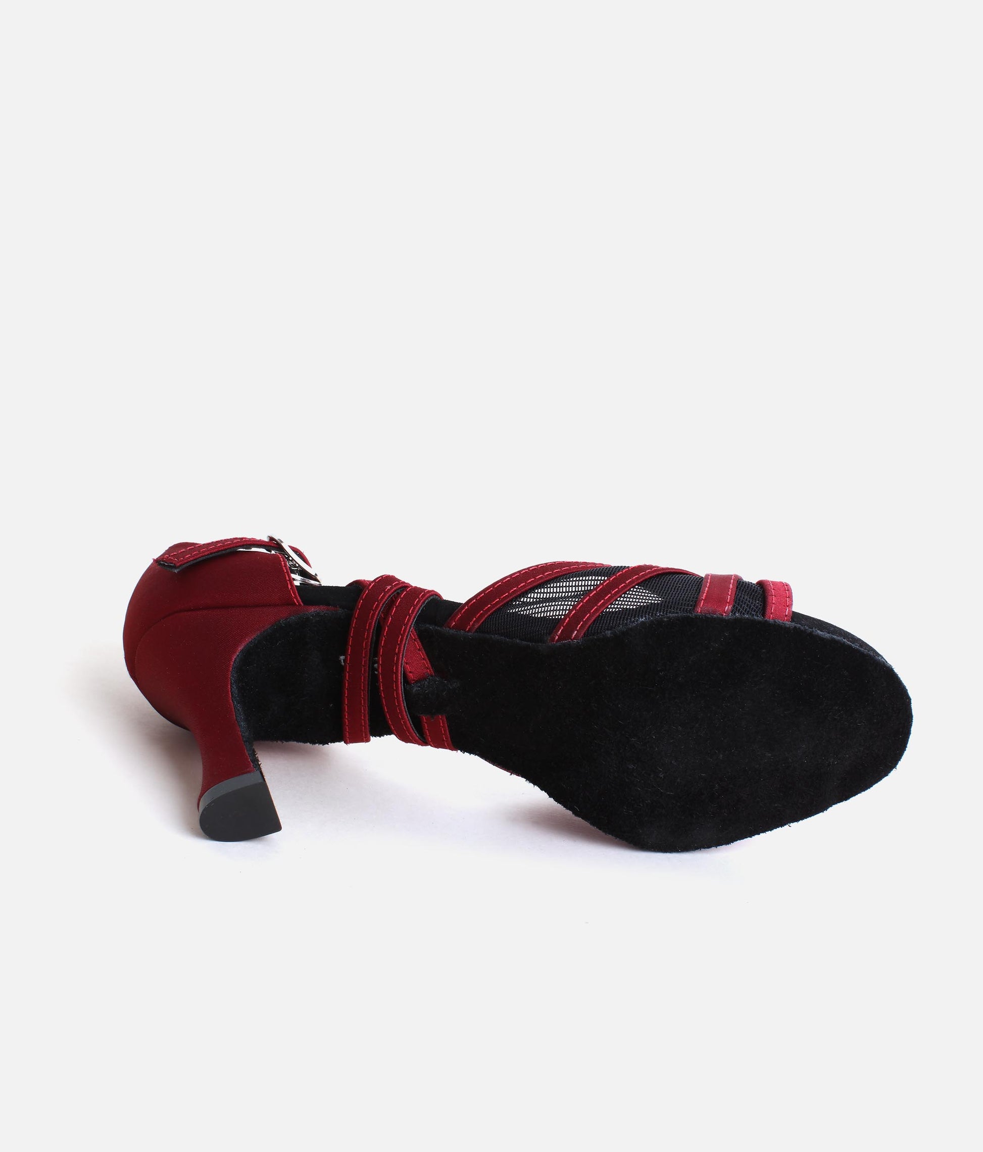 BL162 - Satin Ballroom & Latin Dance Shoes for Women with Elegant Mesh Design