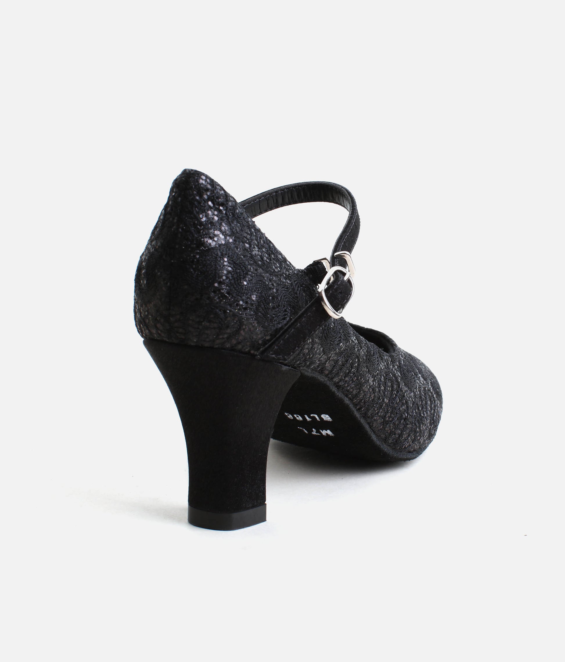 BL166 - Womens Ballroom Heels, Sparkle Fabric Social Dance Shoes