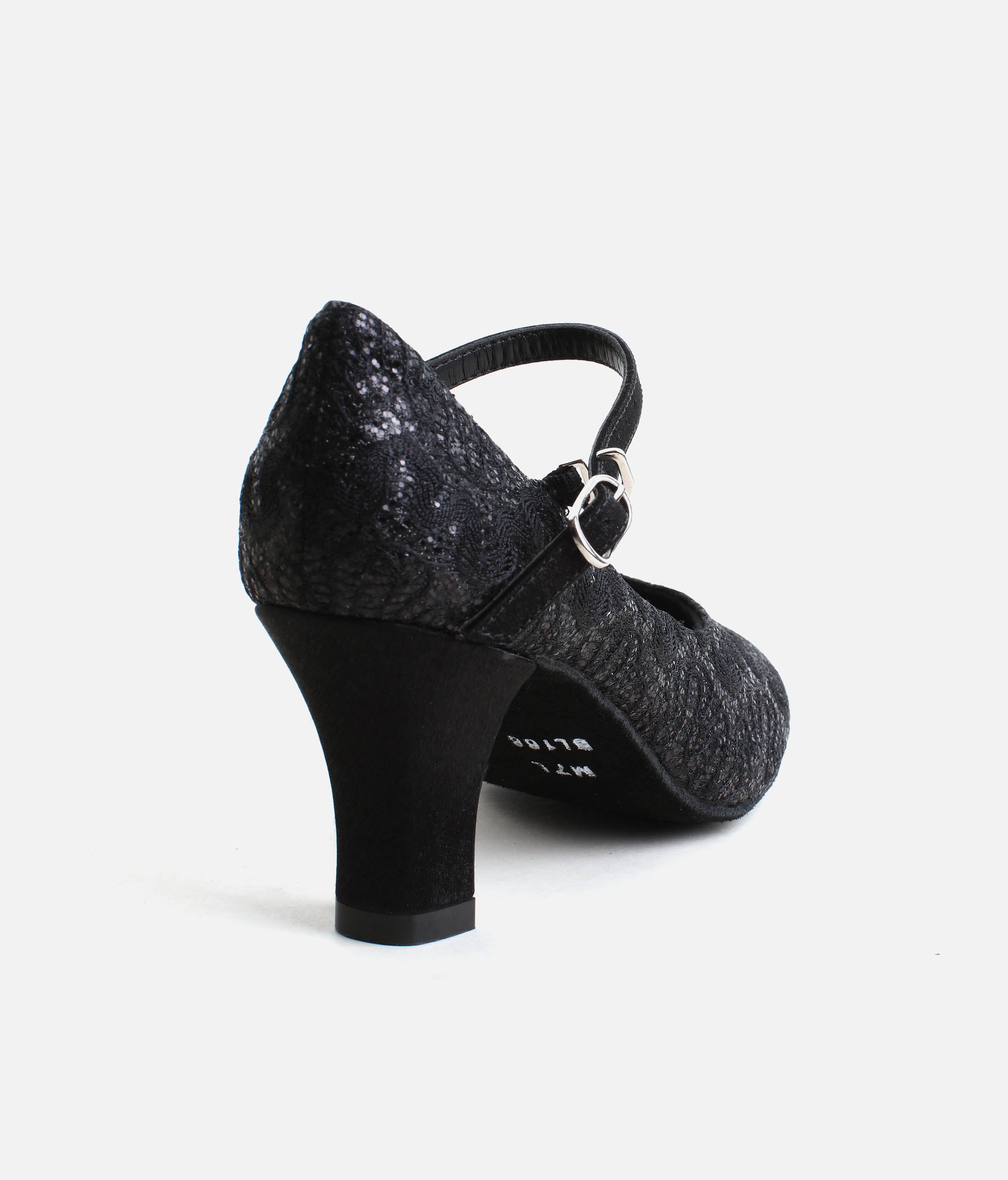 BL166 - Womens Ballroom Heels, Sparkle Fabric Social Dance Shoes