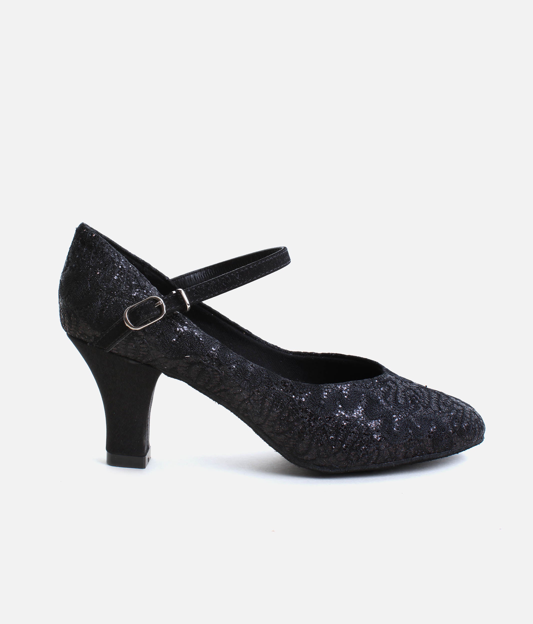 BL166 - Womens Ballroom Heels, Sparkle Fabric Social Dance Shoes