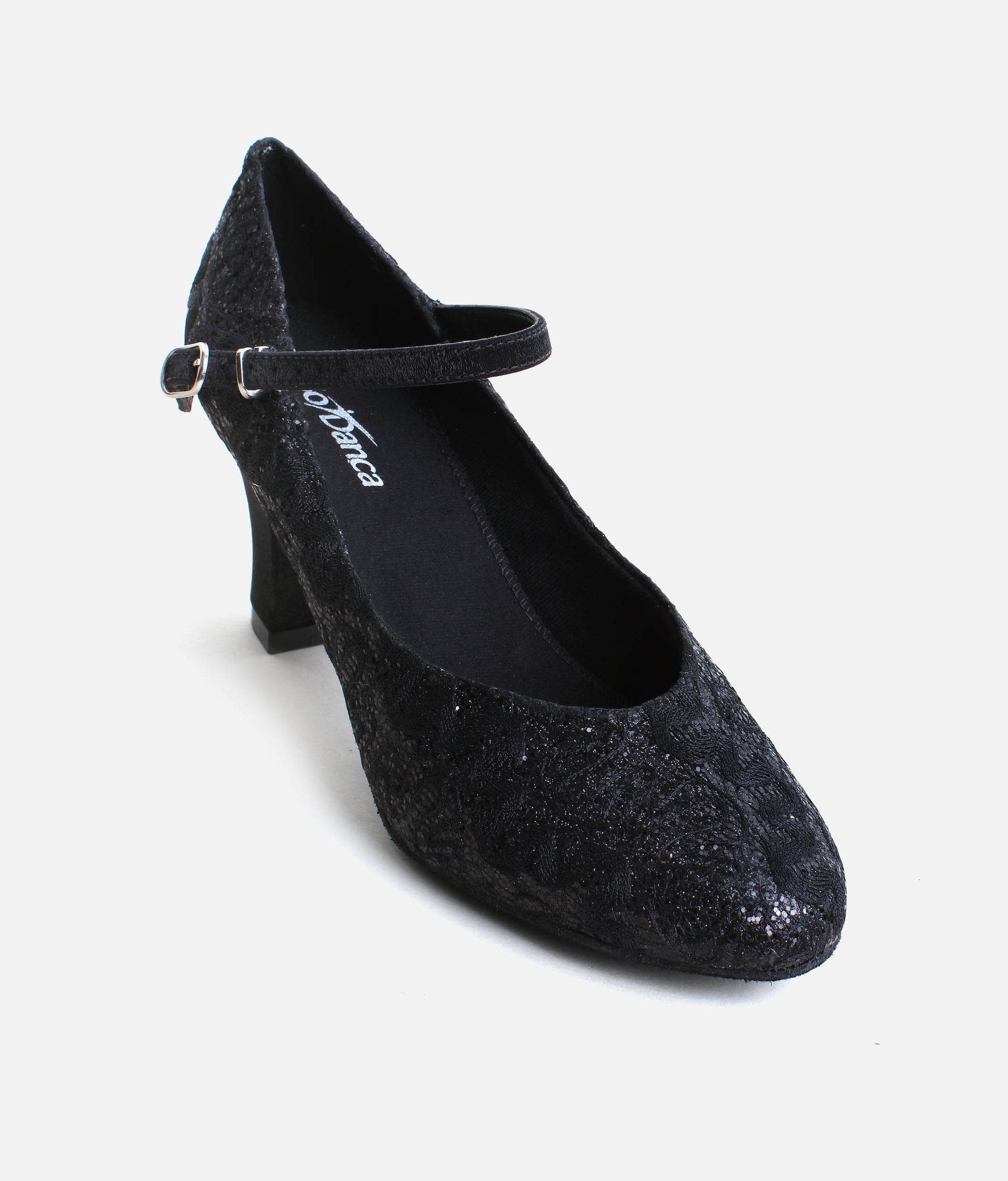 BL166 - Womens Ballroom Heels, Sparkle Fabric Social Dance Shoes