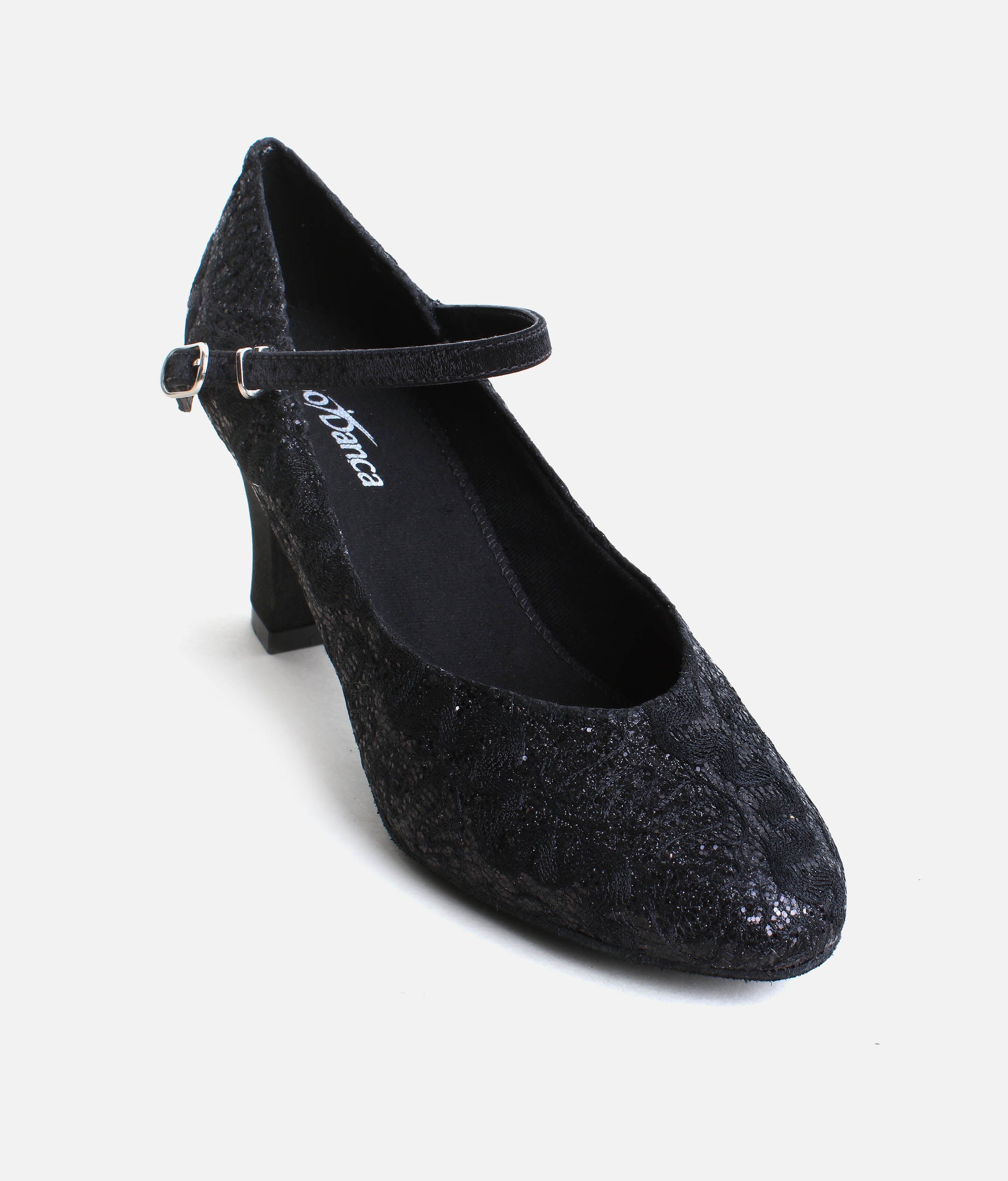 BL166 - Womens Ballroom Heels, Sparkle Fabric Social Dance Shoes
