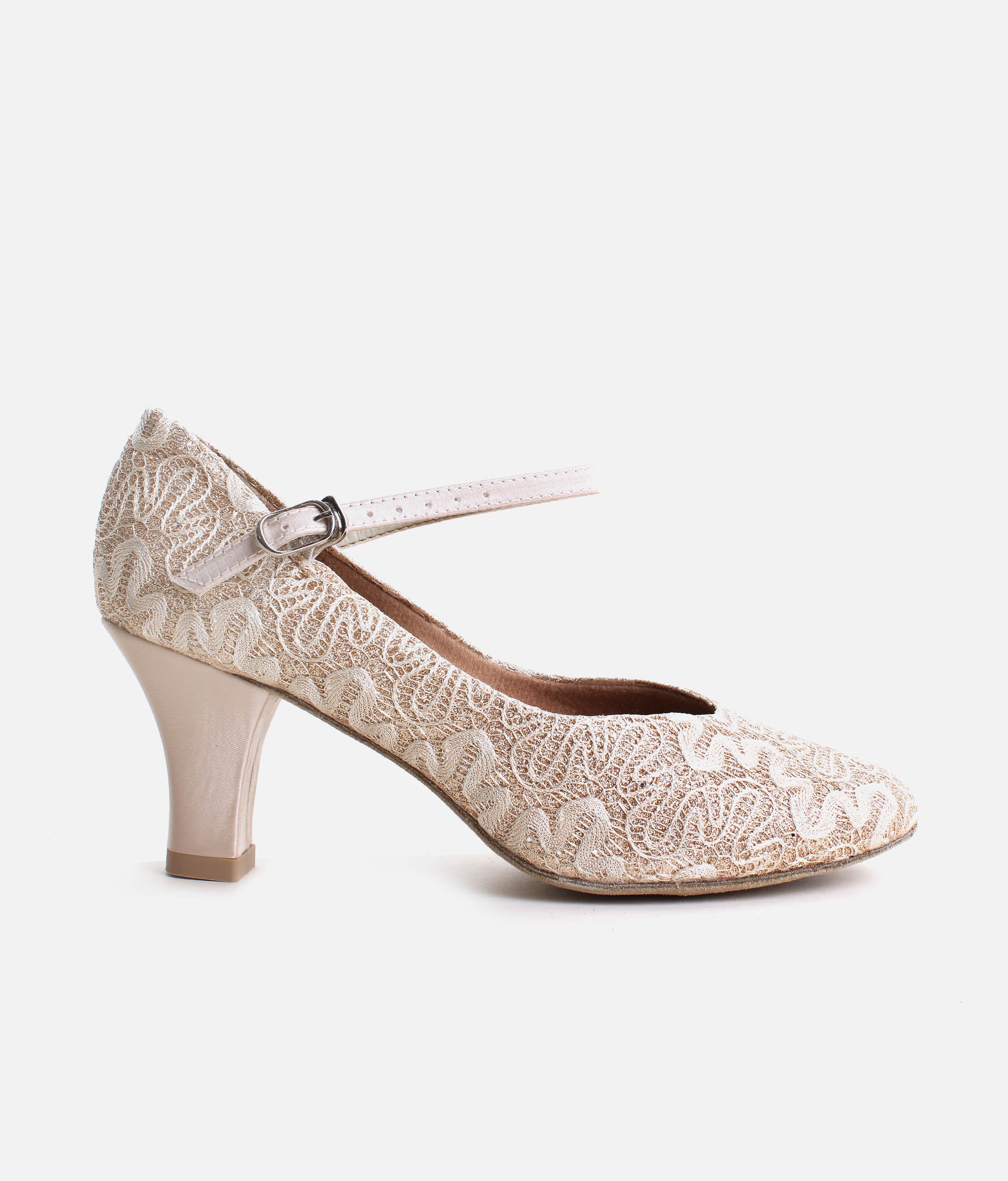 BL166 - Womens Ballroom Heels, Sparkle Fabric Social Dance Shoes
