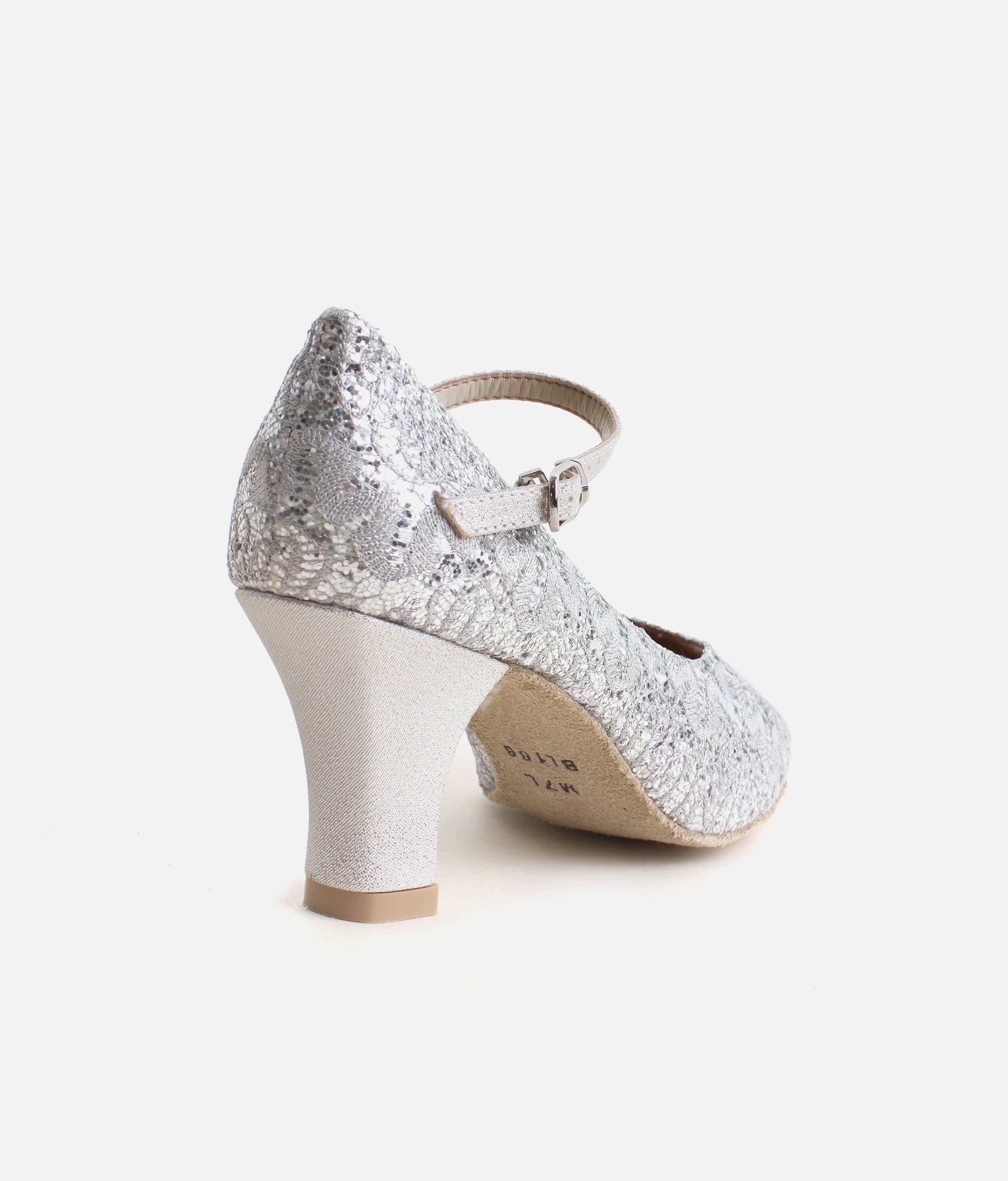 BL166 - Womens Ballroom Heels, Sparkle Fabric Social Dance Shoes