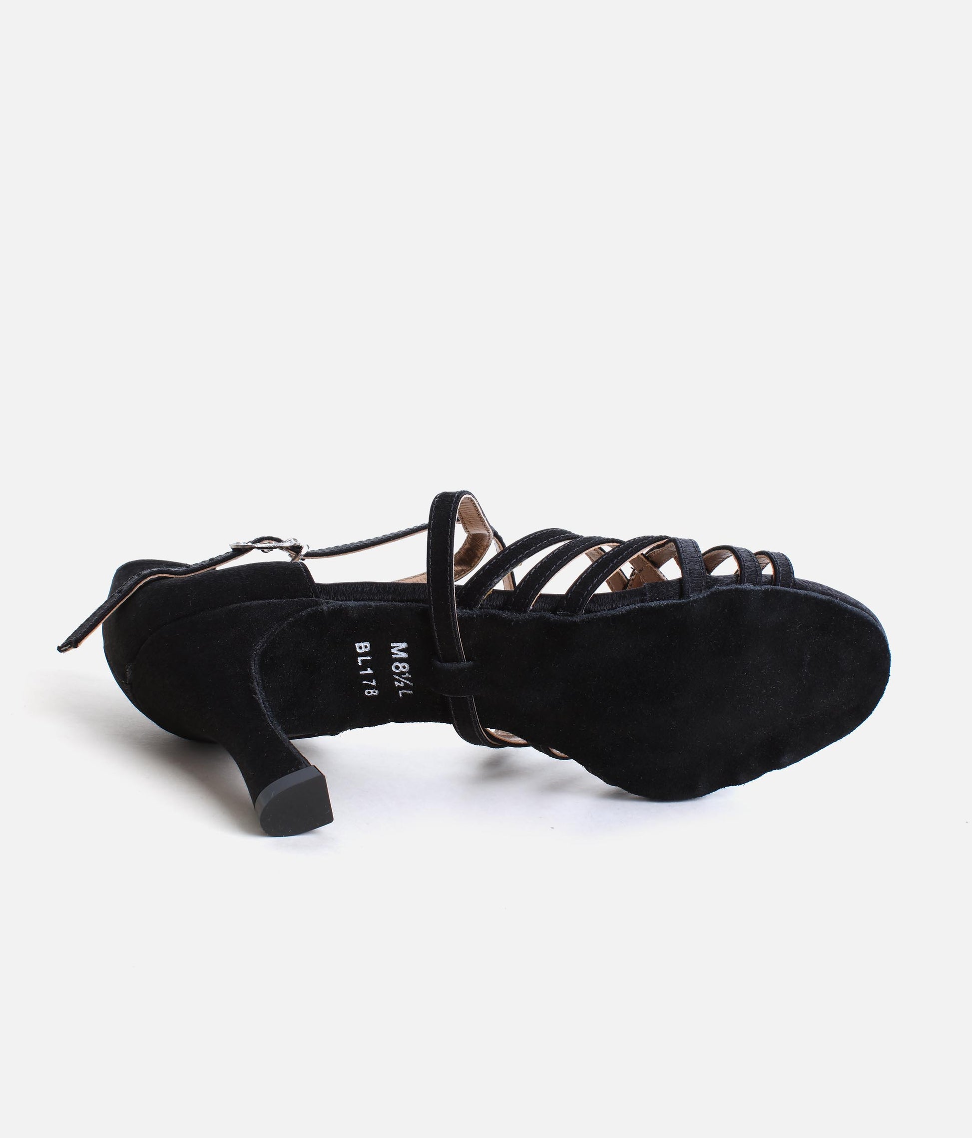 BL178 - Satin Latin Dance Shoes, Plaited Vamp & Cushioned Insole
