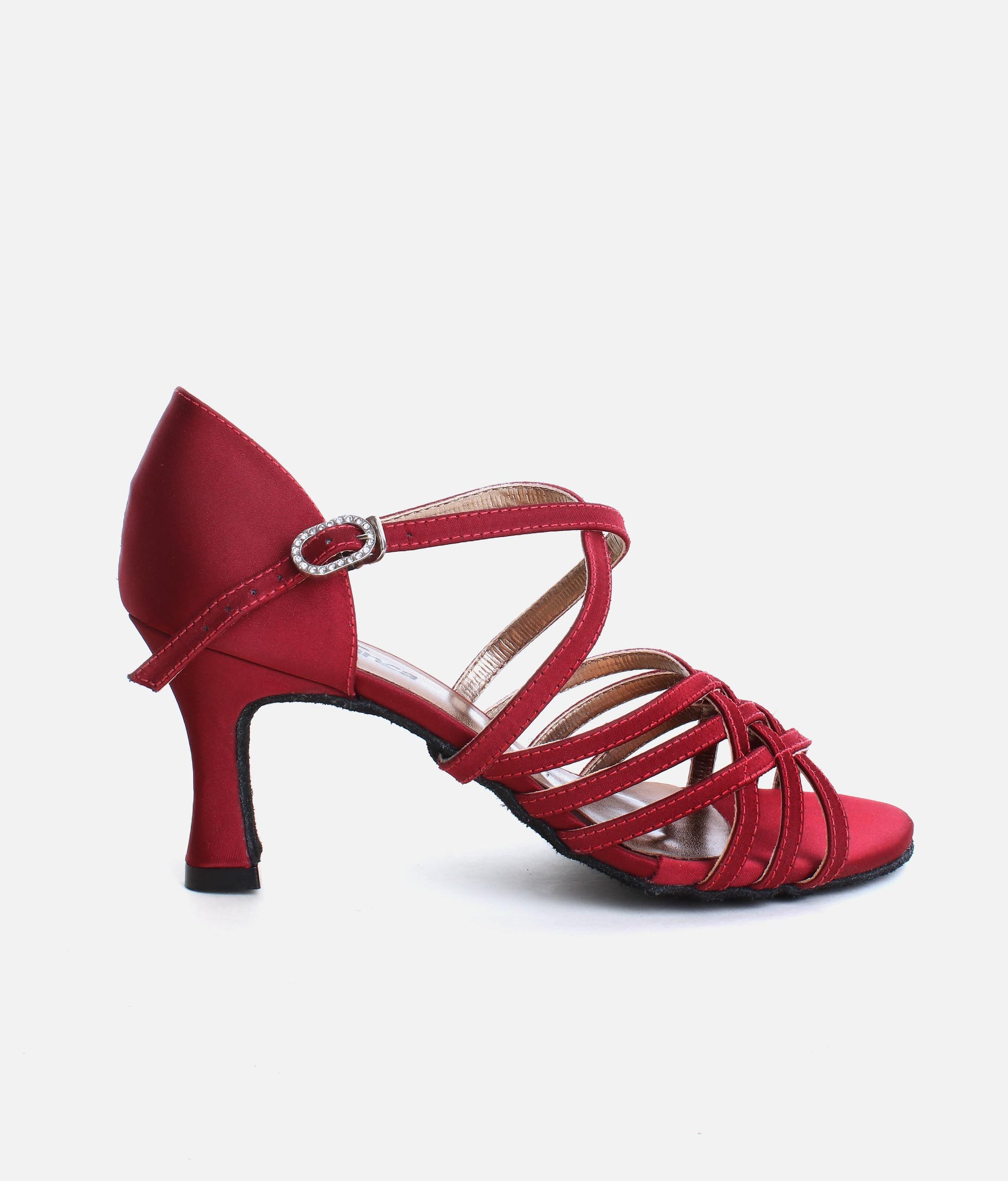 BL178 - Satin Latin Dance Shoes, Plaited Vamp & Cushioned Insole