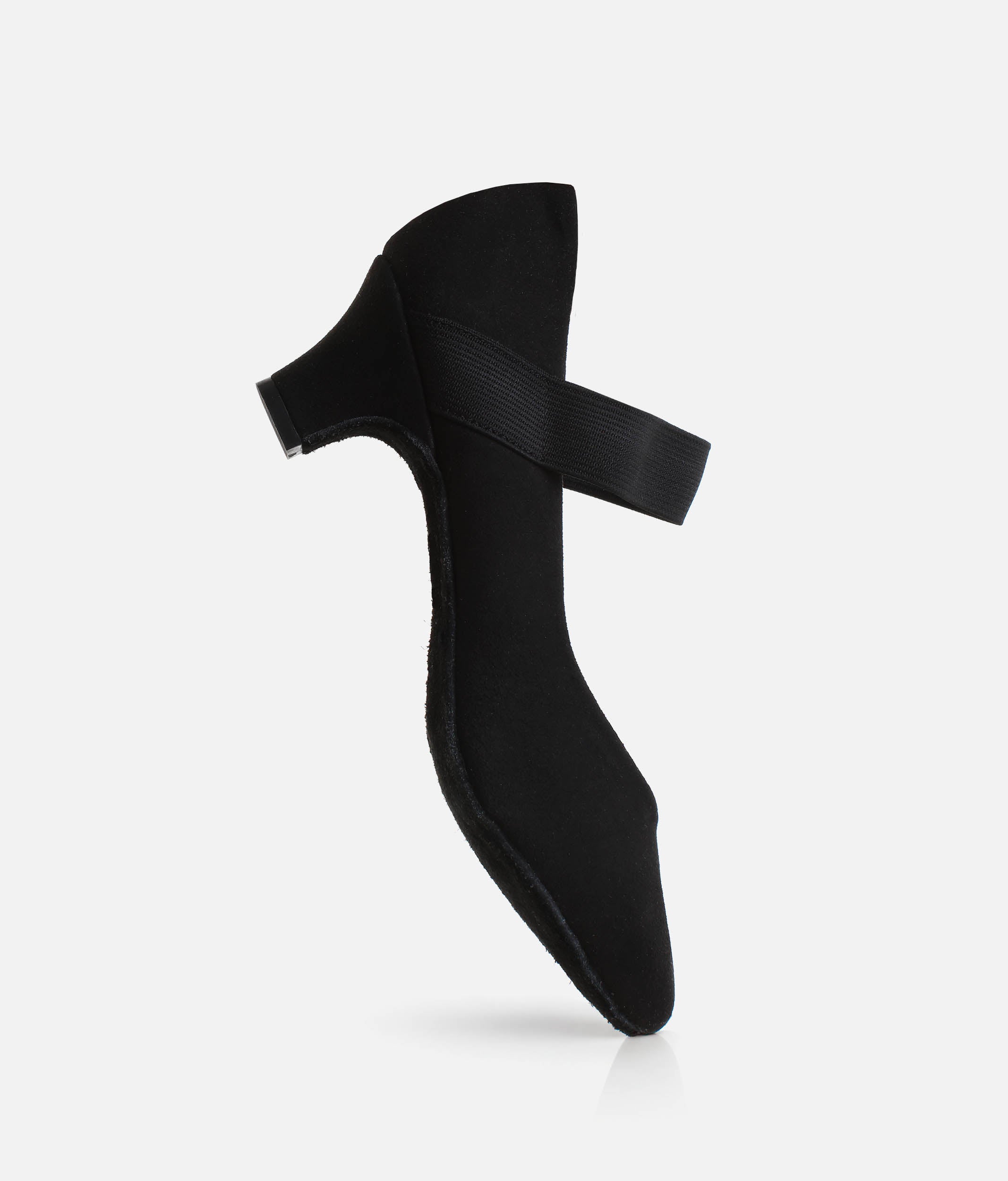 BL184 - Low Heel Practice Ballroom Shoes, Suede Sole & Elastic Strap