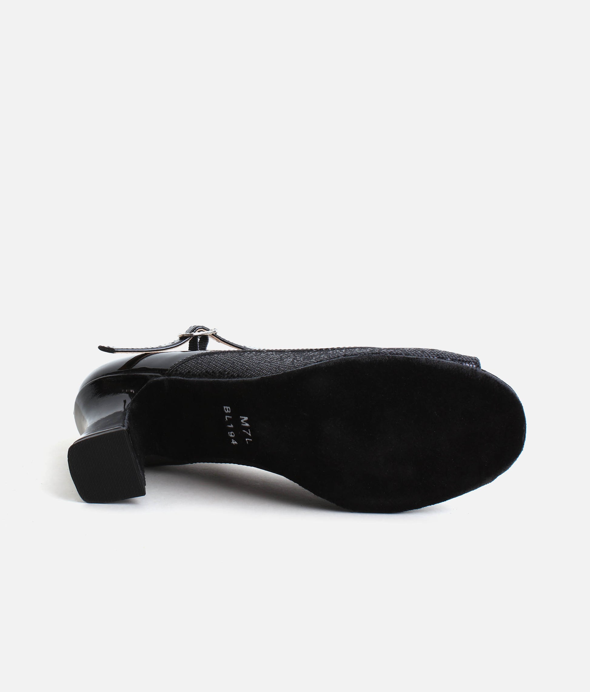 BL194 - Heeled Court Ballroom Dance Shoes, Sparkle Canvas & Patent