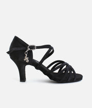 CHA CHA Satin Sandal for Latin Dance with Hybrid Sole, 3" Heel - BL304