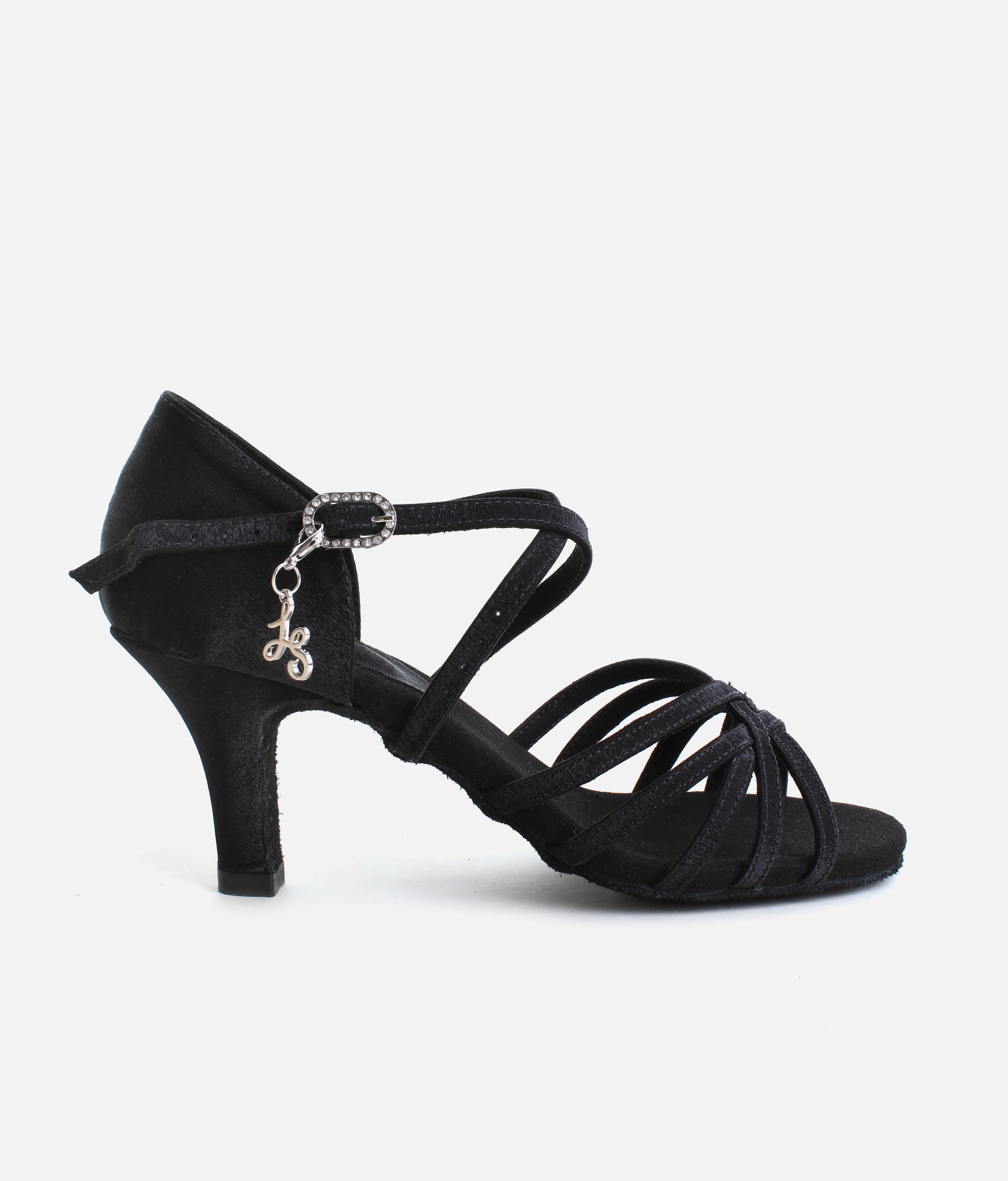 CHA CHA Satin Sandal for Latin Dance with Hybrid Sole, 3" Heel - BL304
