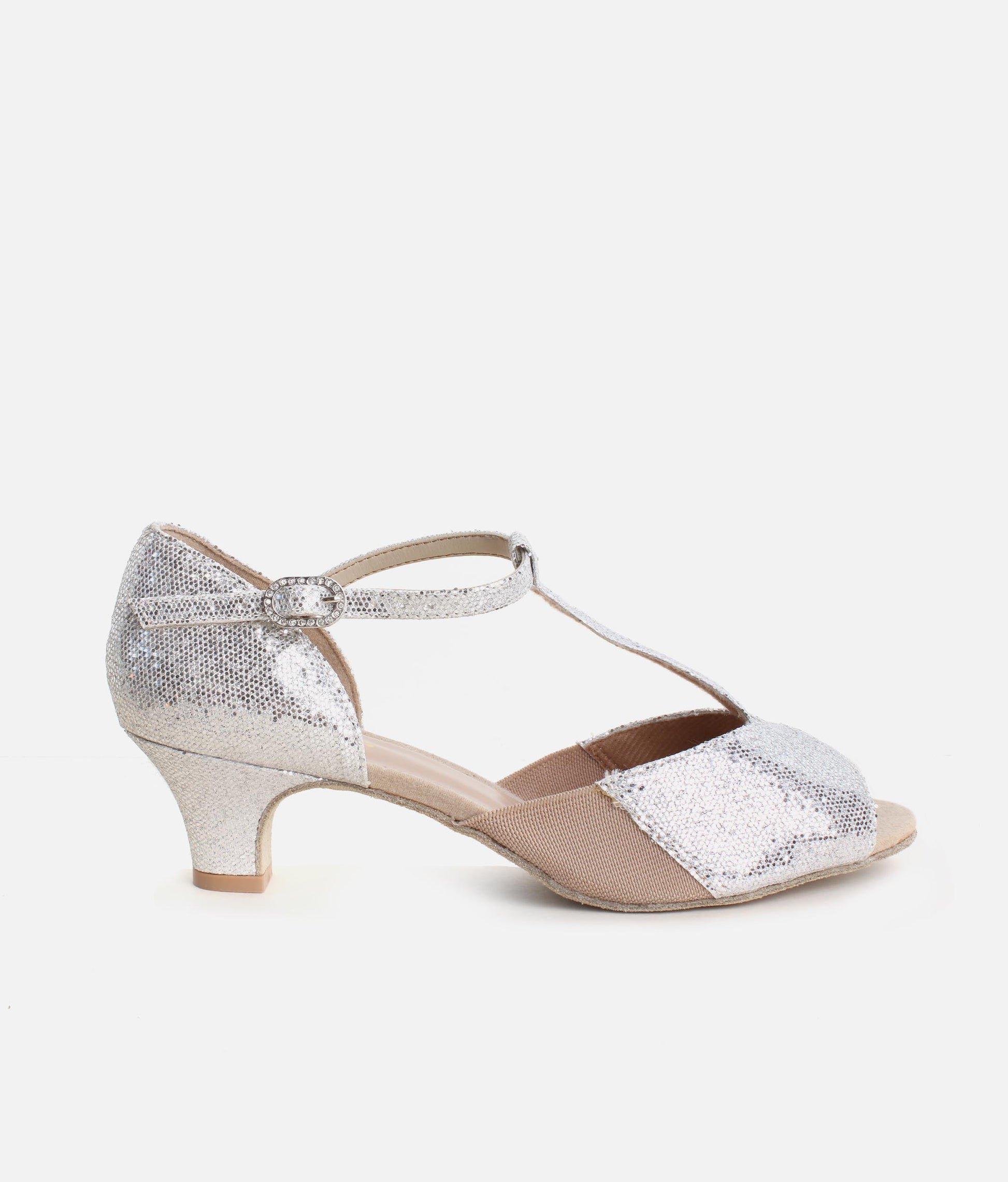 BL33 - Womens Sparkle Open-Toe Ballroom Shoes for Social & Latin Dancing