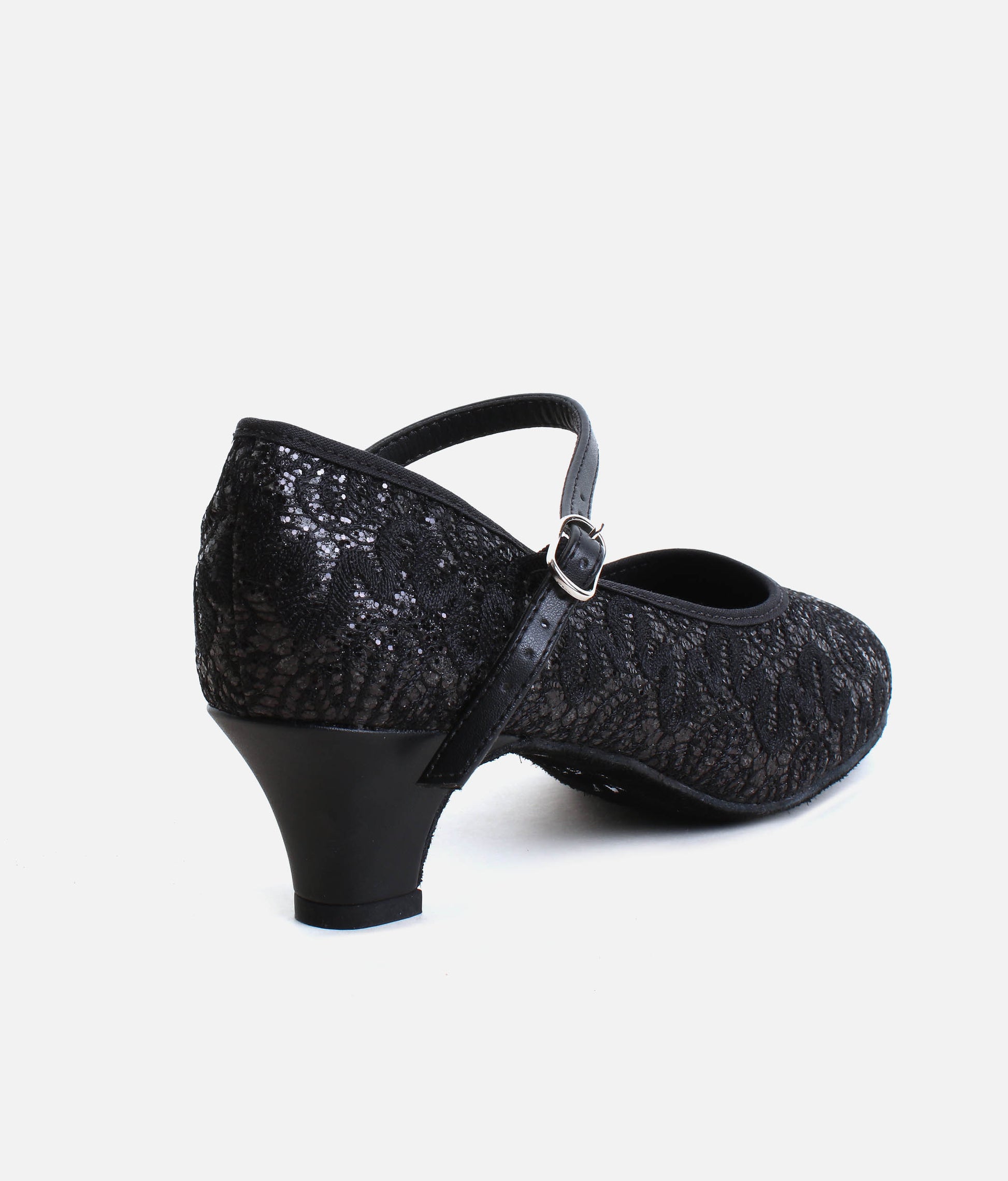 BL502 - Sparkle Ballroom Dance Shoes with Low Heel & Buckle Strap