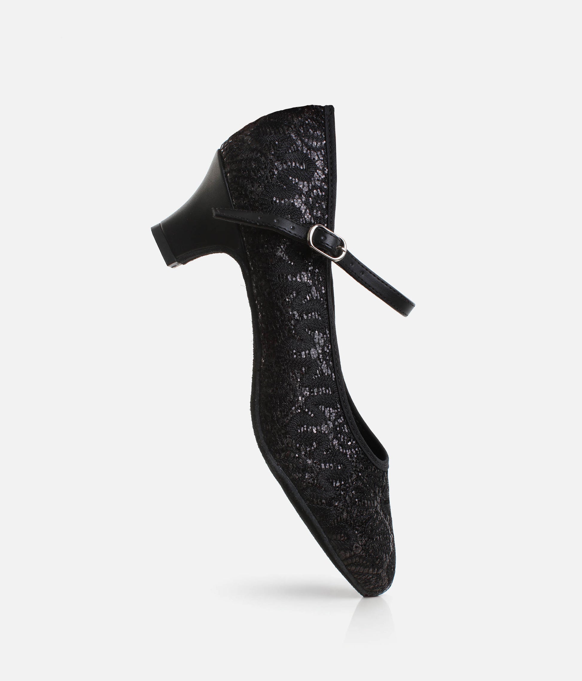 BL502 - Sparkle Ballroom Dance Shoes with Low Heel & Buckle Strap